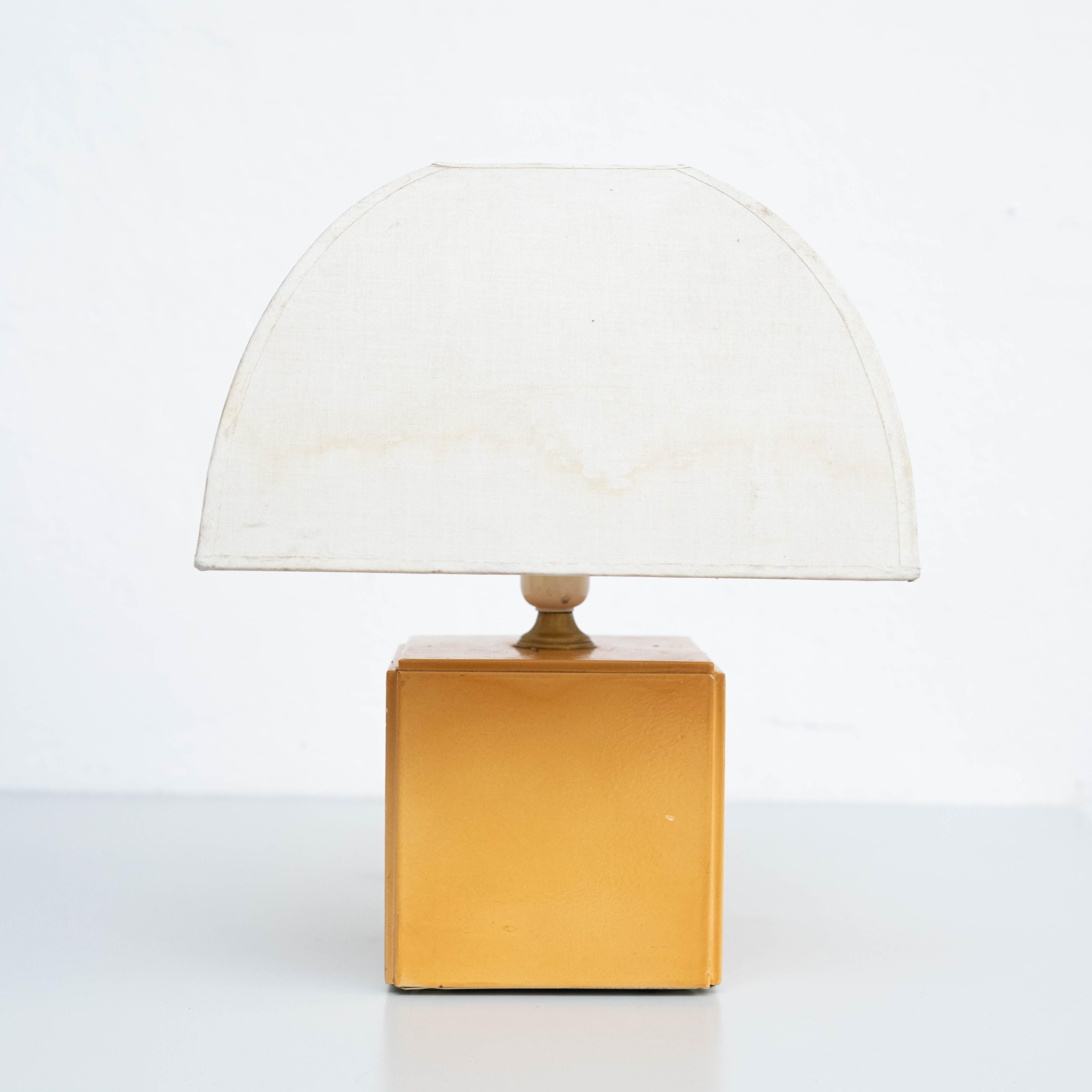 Spanish Table Lamp, Wood, circa 1970  For Sale