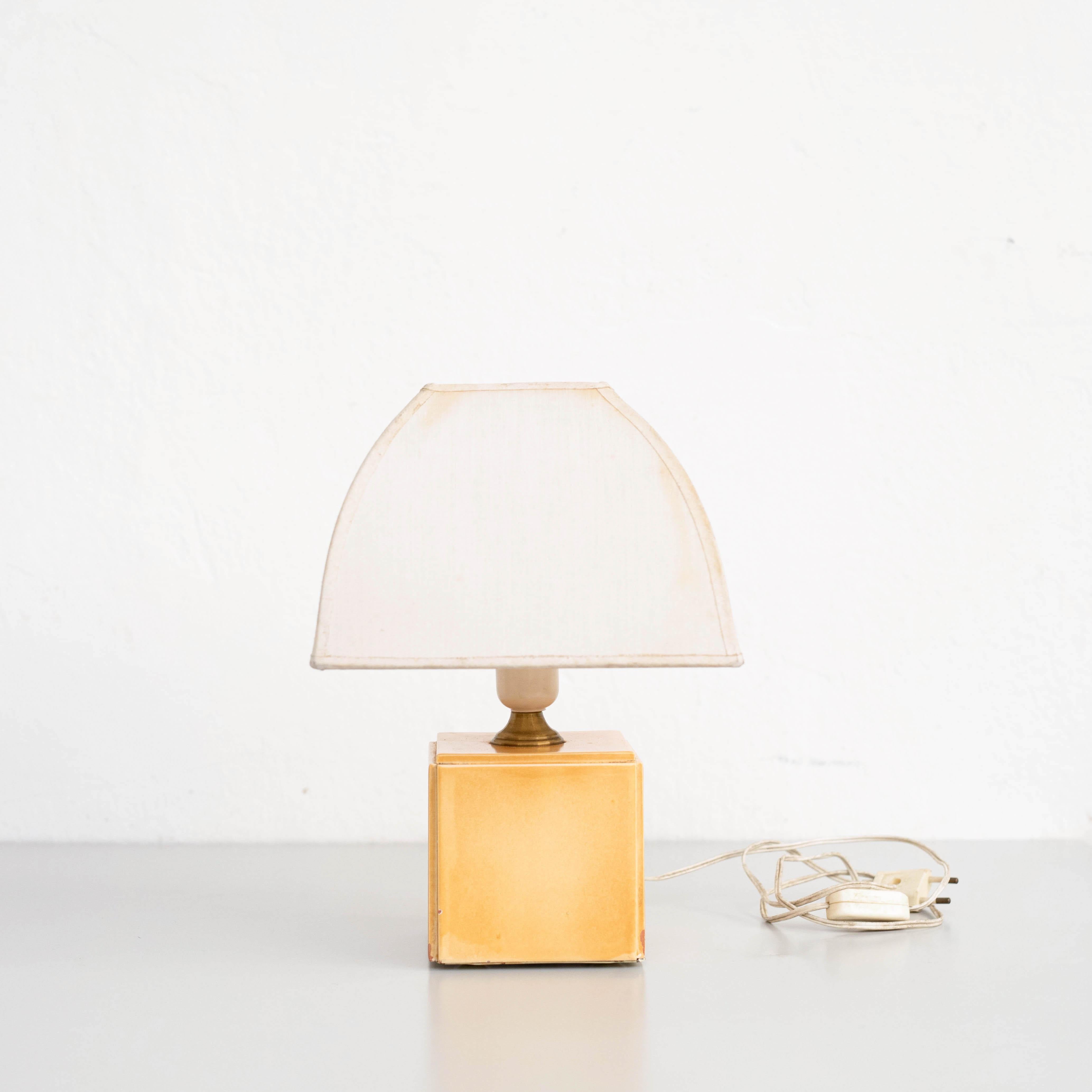 Late 20th Century Table Lamp, Wood, circa 1970 For Sale