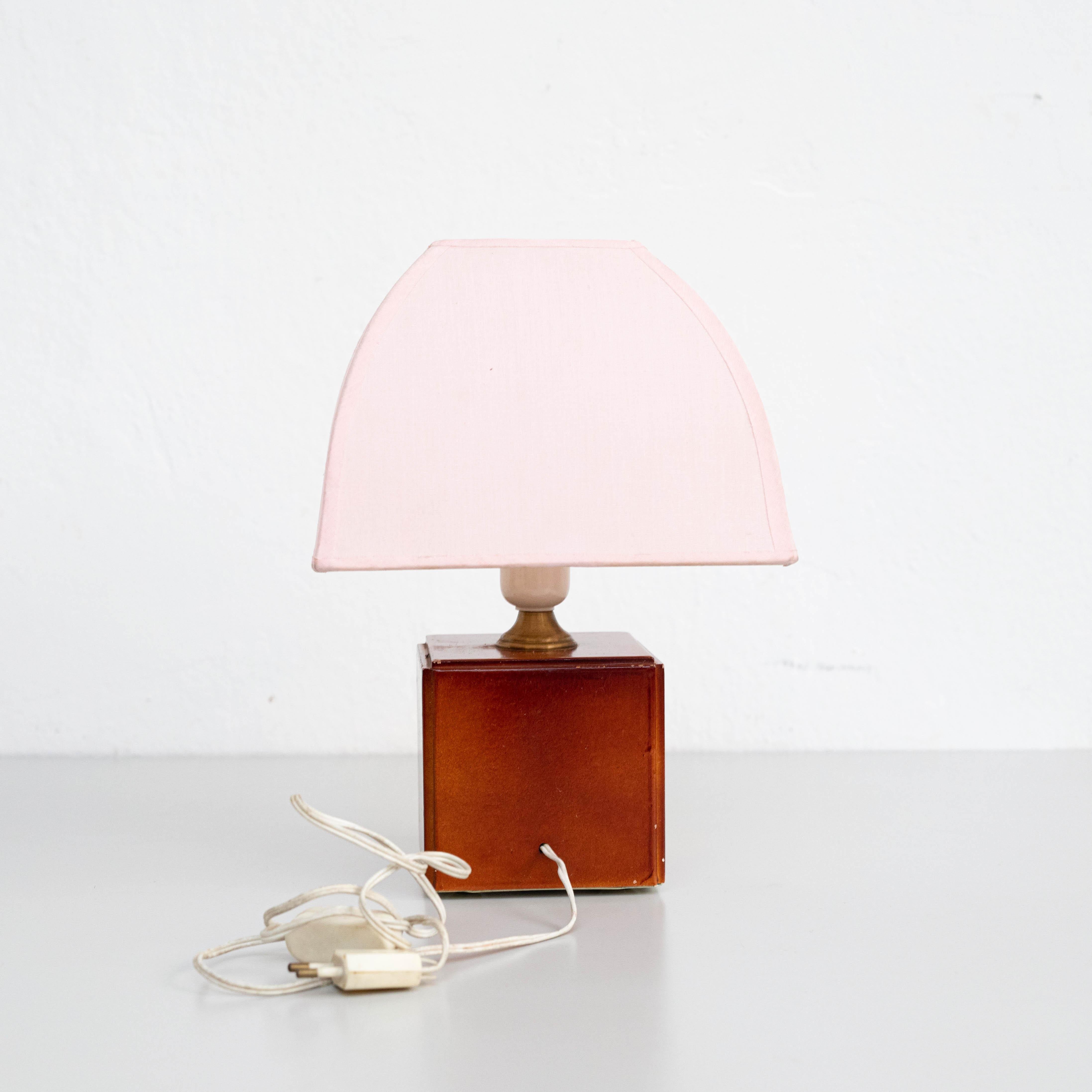 Table Lamp, Wood, circa 1970  For Sale 2