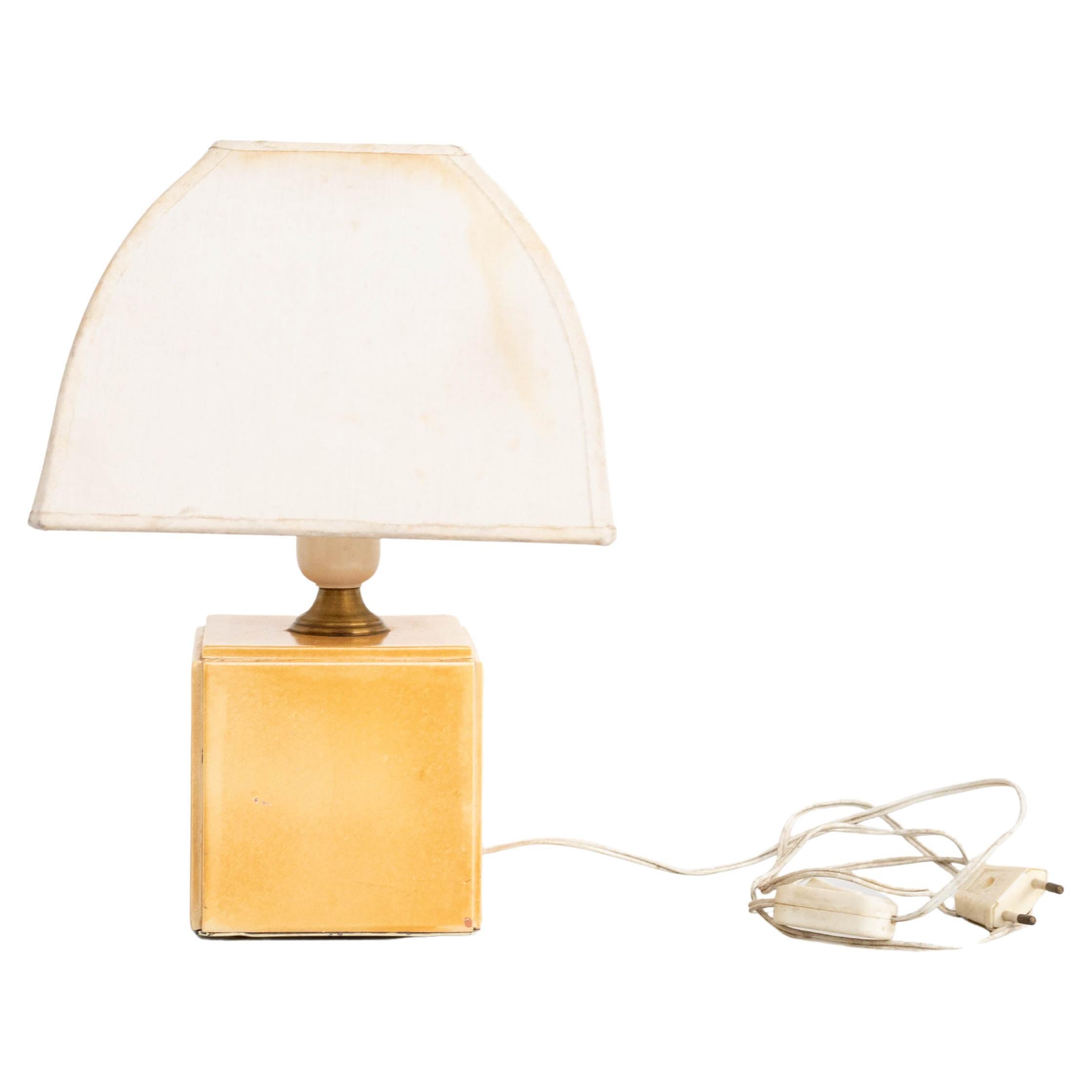 Tischlampe, Holz, um 1970