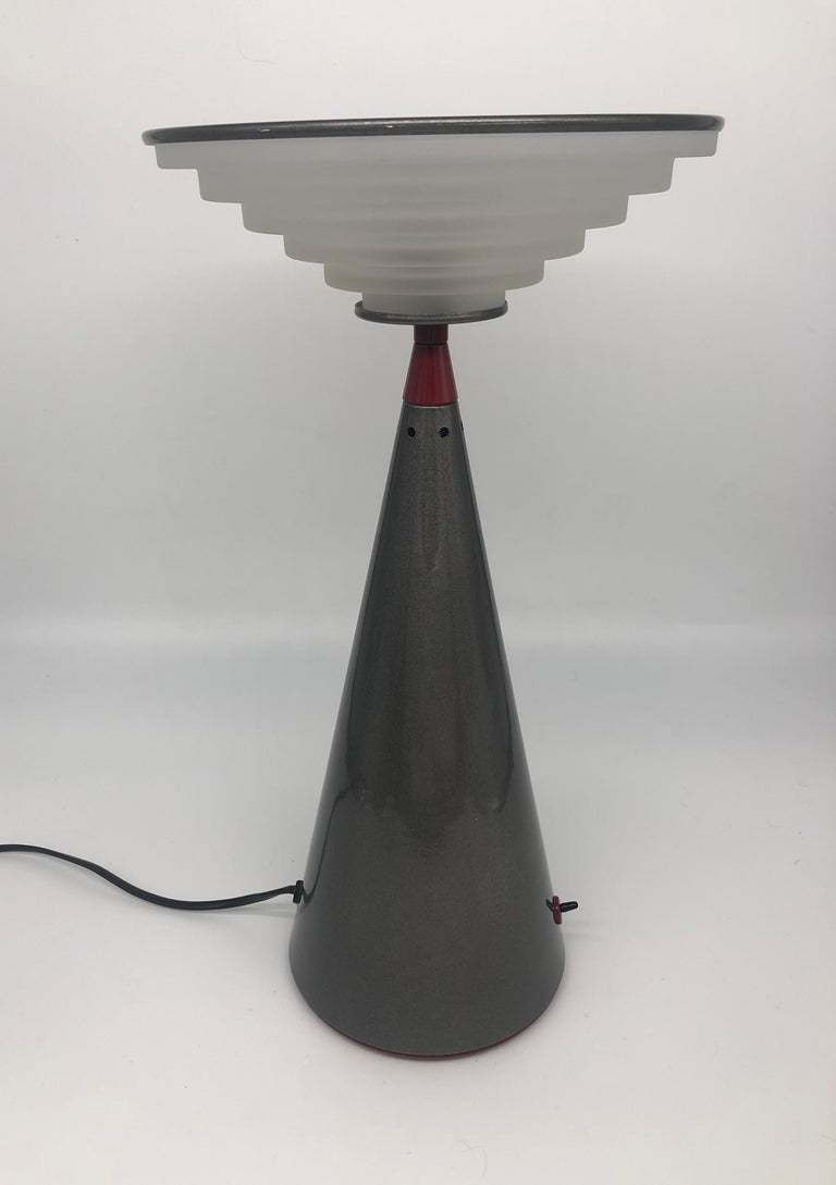 Table Lamp "Ziggurat" by Shigeaki Asahara, 1980s For Sale at 1stDibs