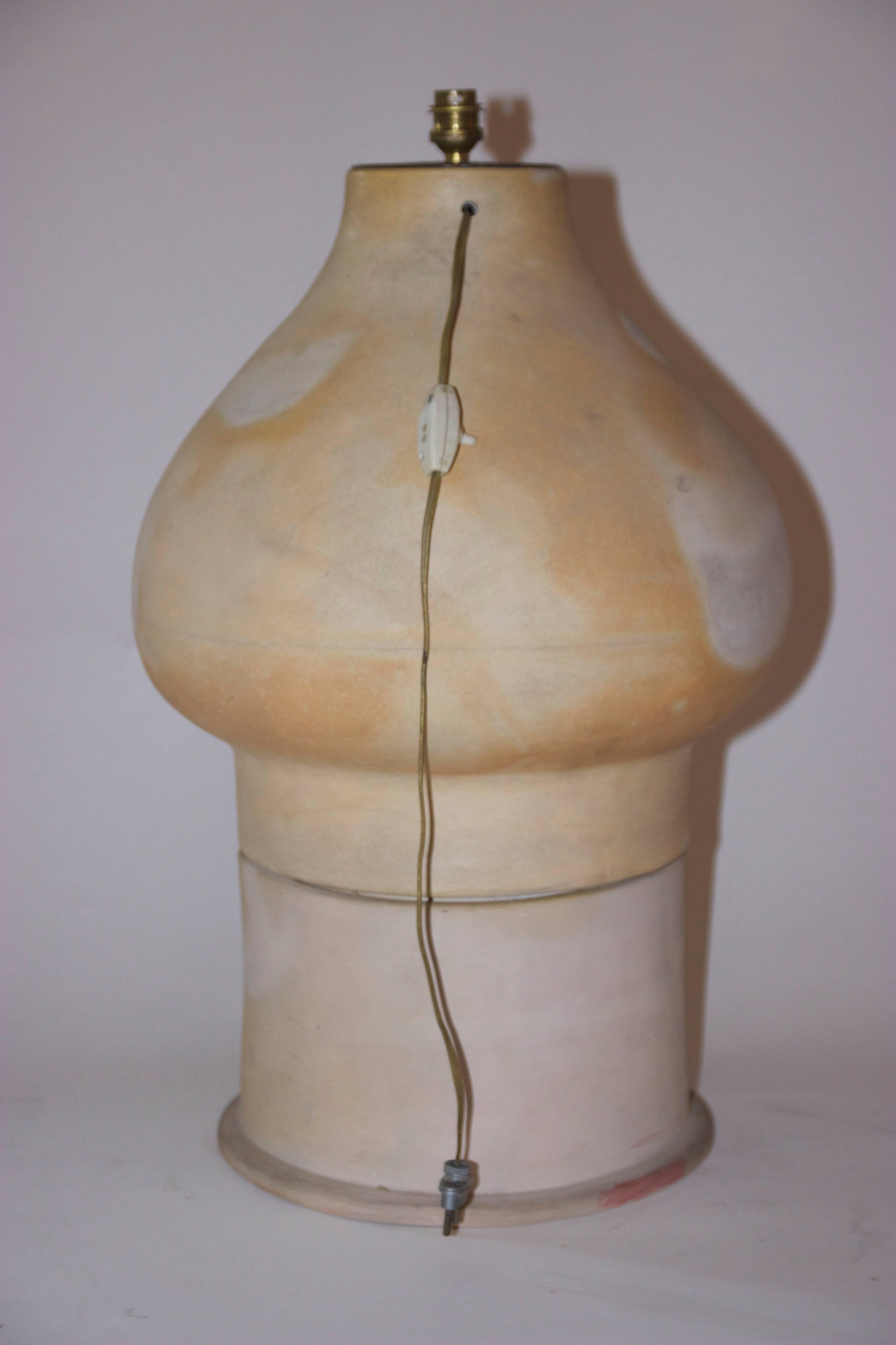 Mid-Century Modern Table Lamp, Vallauris, Ceramic, circa 1970, France For Sale