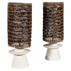 Table Lamps after Jean-Michel Frank, circa 1980, France