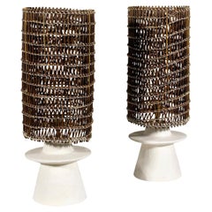 Table Lamps After Jean-Michel Frank, circa 1980, France