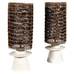 Table Lamps After Jean-Michel Frank, circa 1980, France