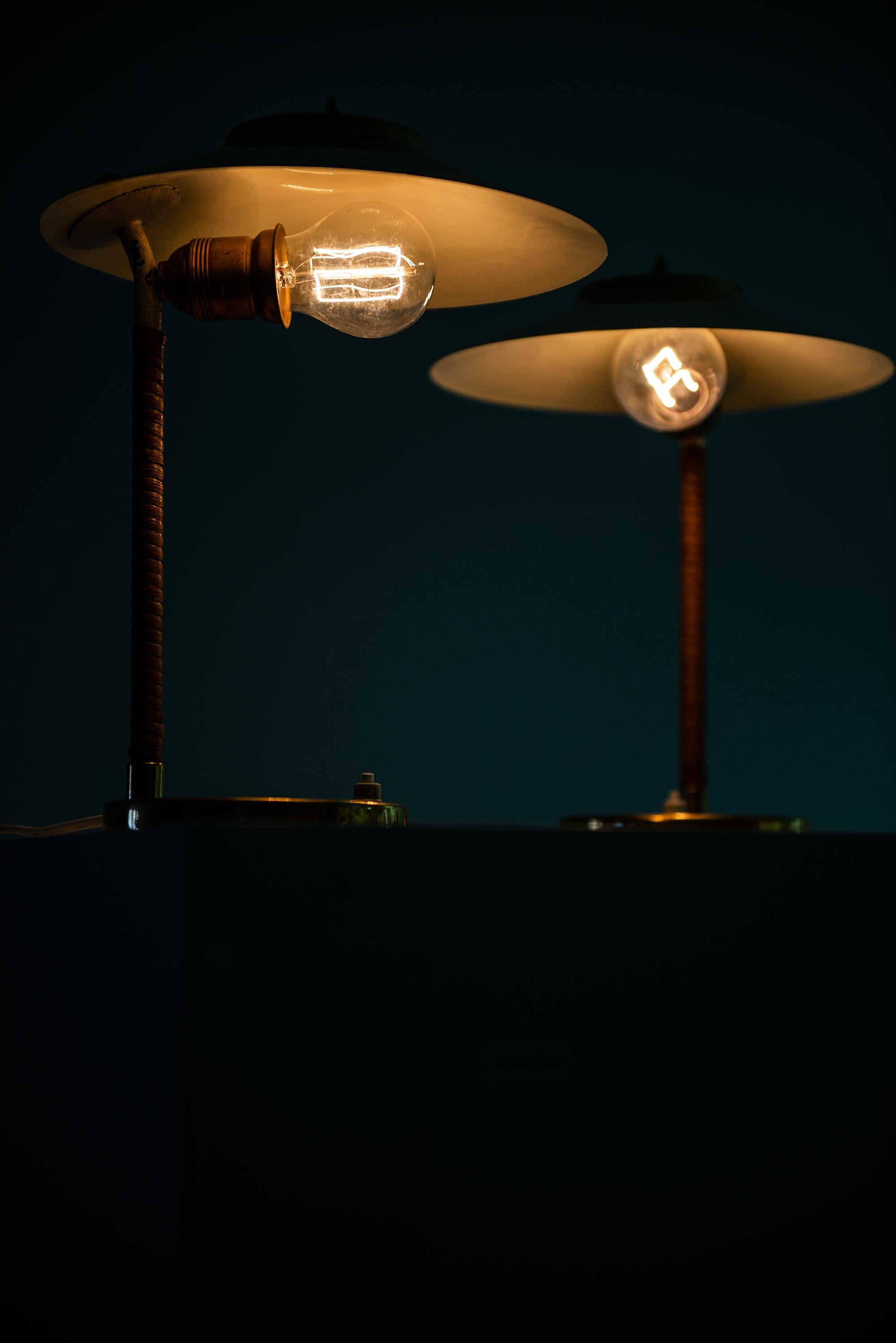 Table Lamps Attributed to Paavo Tynell and Produced by Idman in Finland For Sale 1