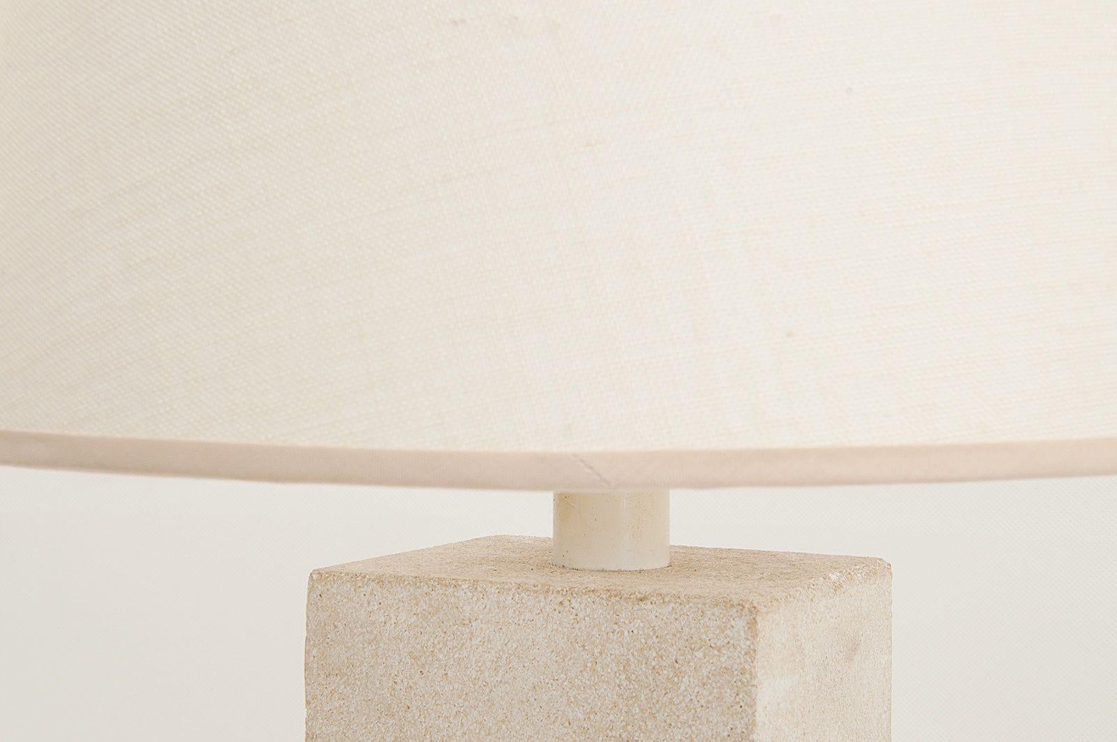 Mid-Century Modern Table Lamps by Albert Tormos, France, circa 1970, White Color, Set of 2