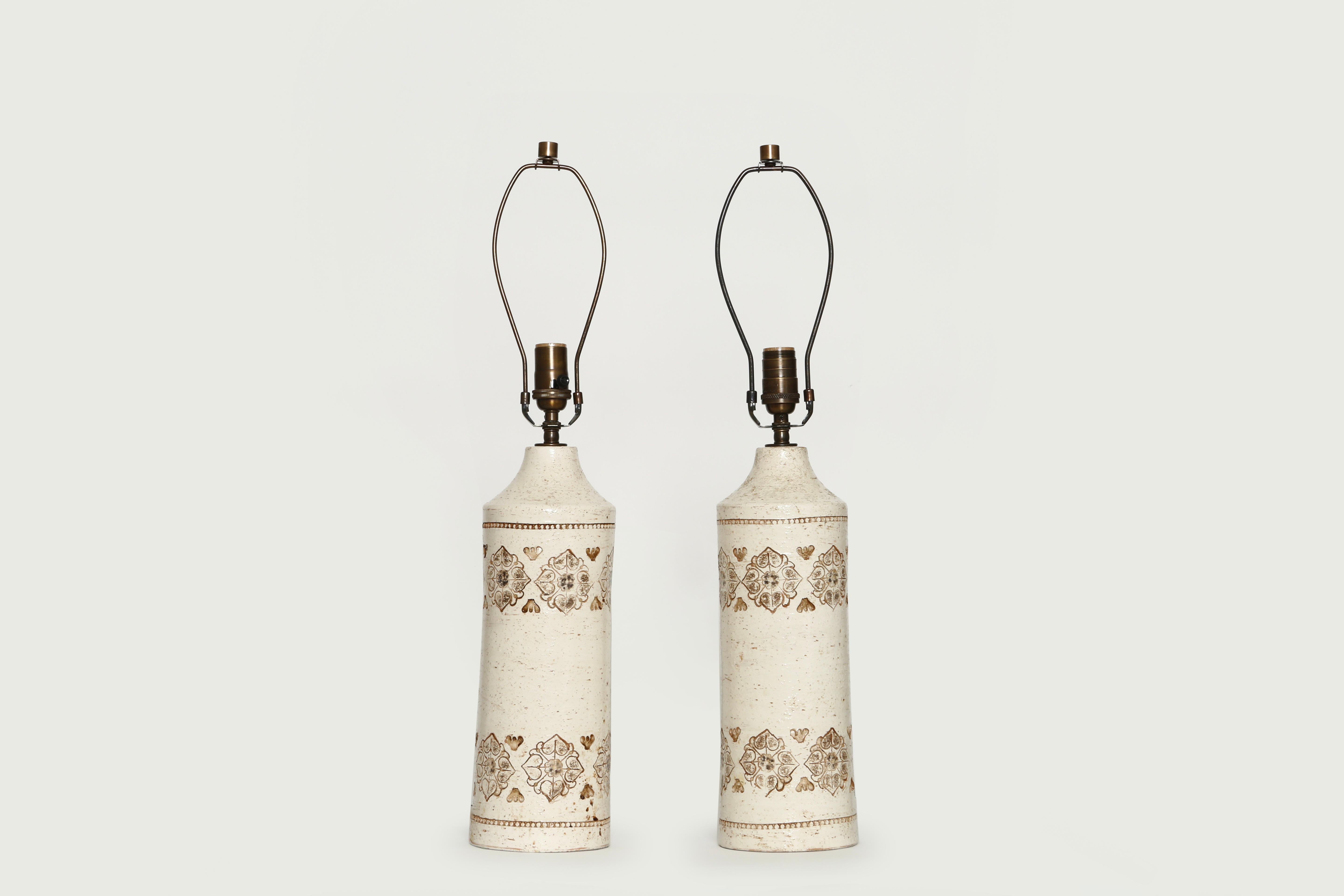 Suédois Paire de lampes de bureau de Bitossi pour Bergboms en vente