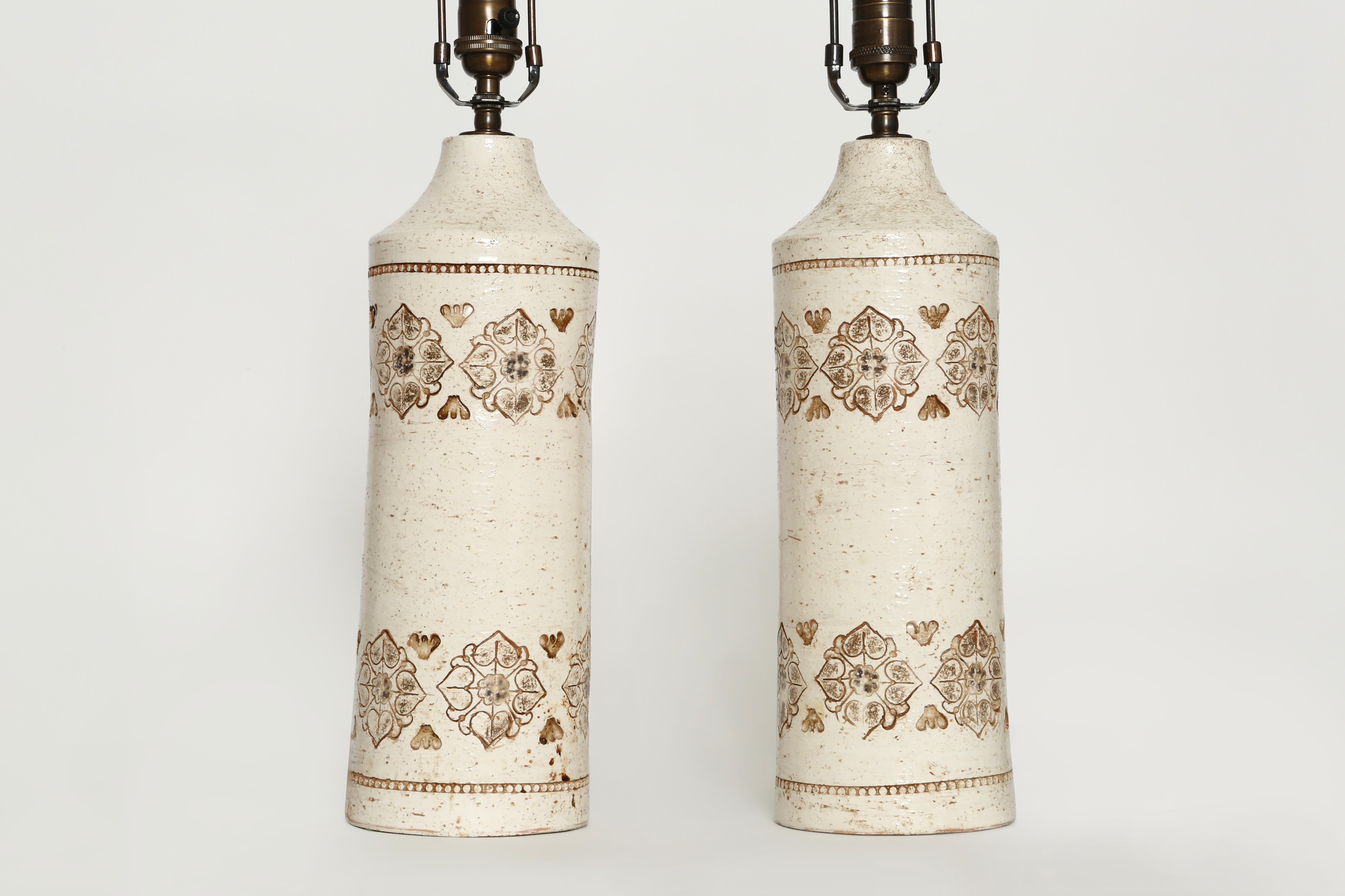 Table Lamps by Bitossi for Bergboms, a Pair In Good Condition For Sale In Brooklyn, NY