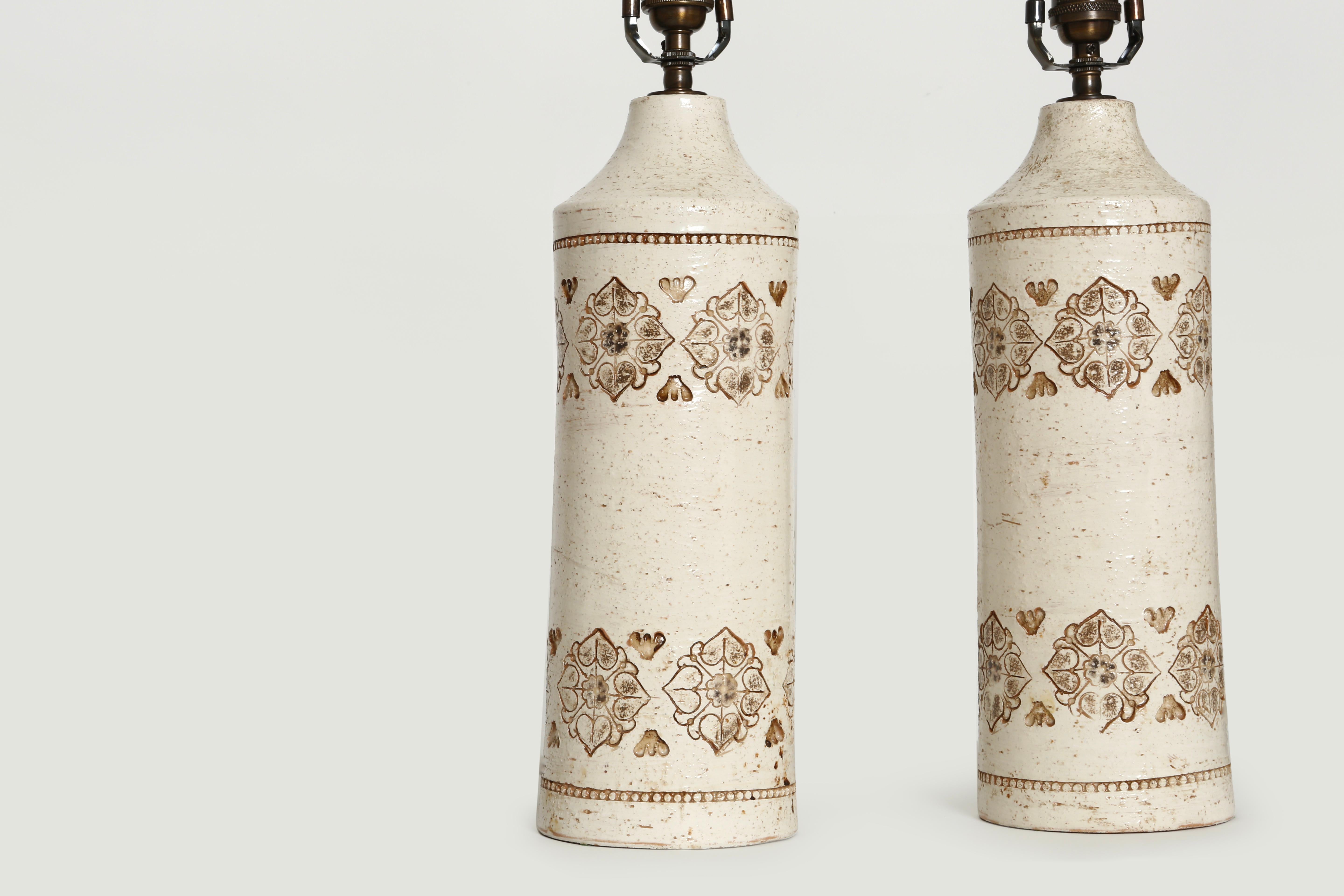 Mid-20th Century Table Lamps by Bitossi for Bergboms, a Pair For Sale