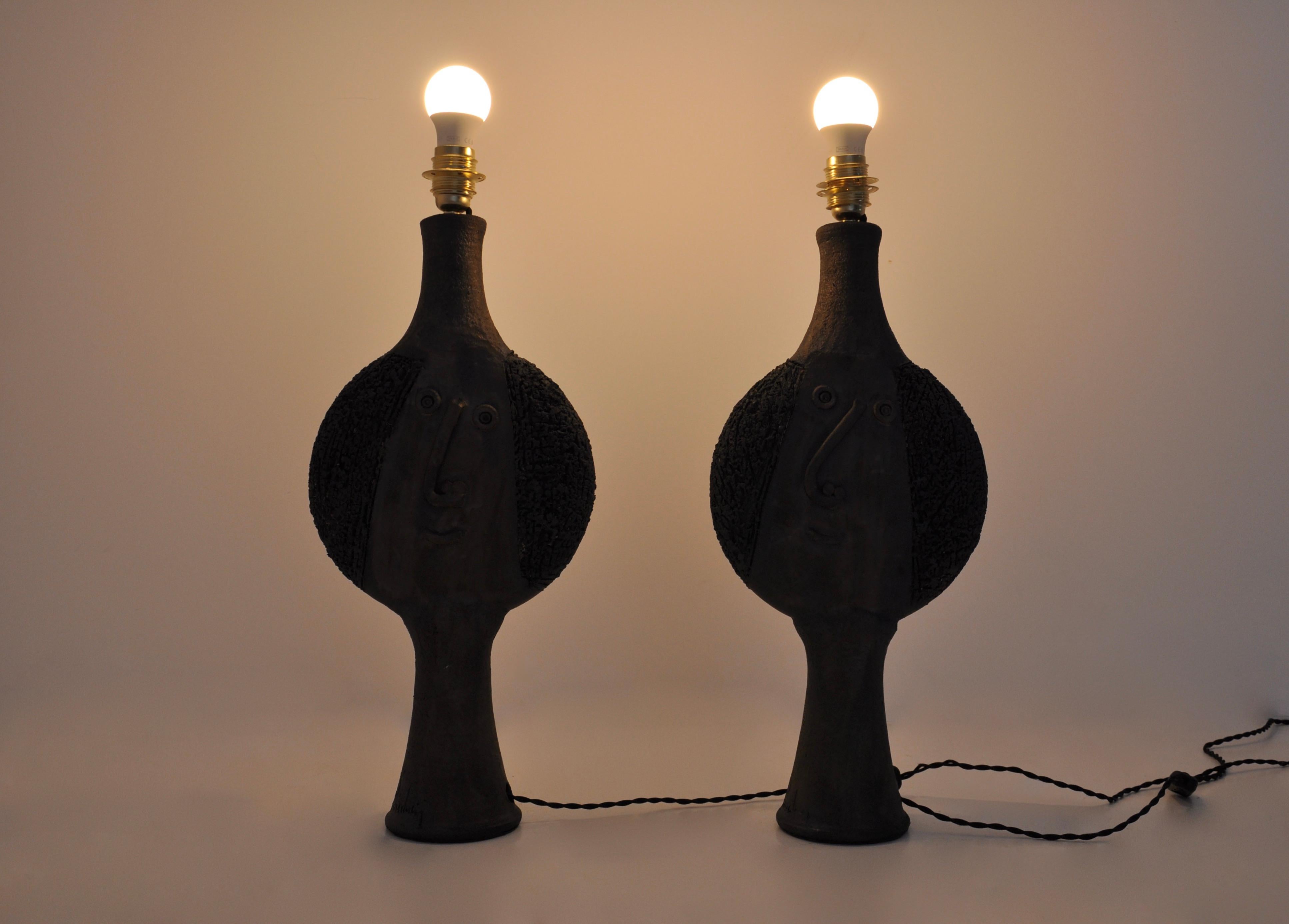 French Table Lamps by Dominique Pouchain, Set of 2 For Sale