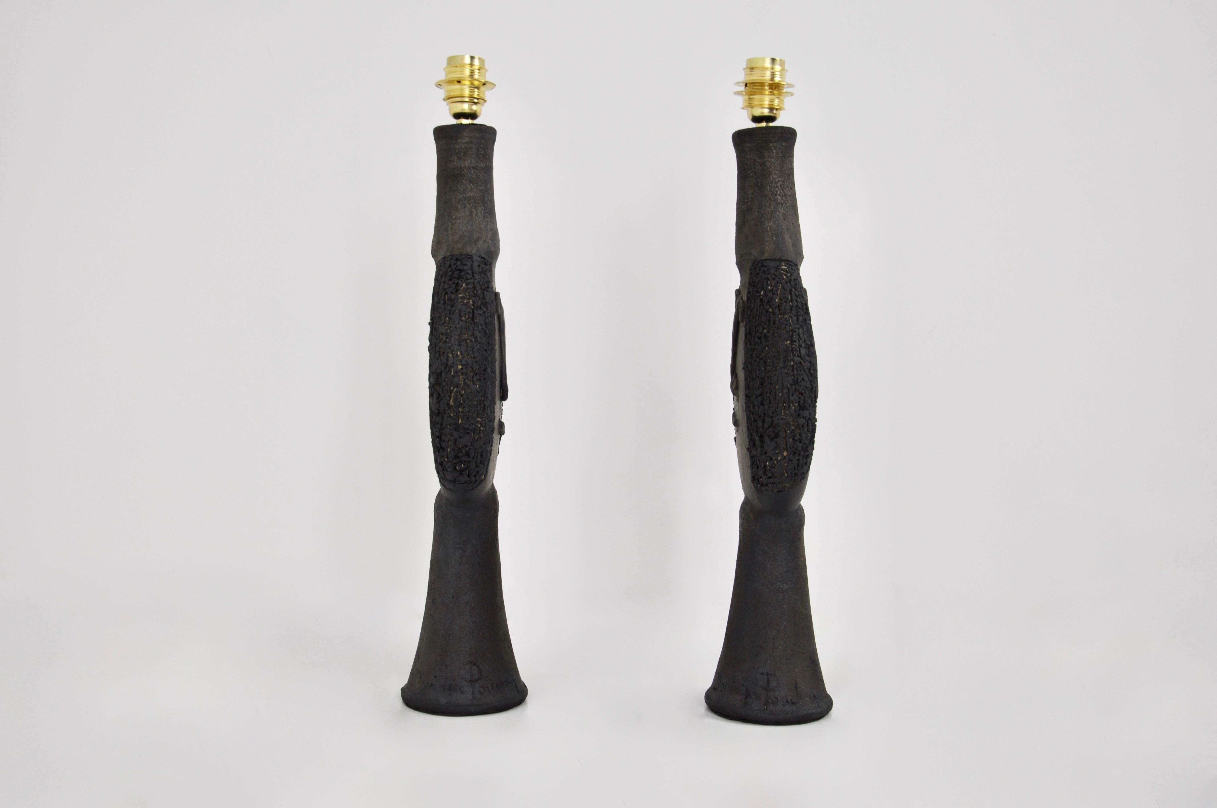 Table Lamps by Dominique Pouchain, Set of 2 In Good Condition For Sale In Lasne, BE