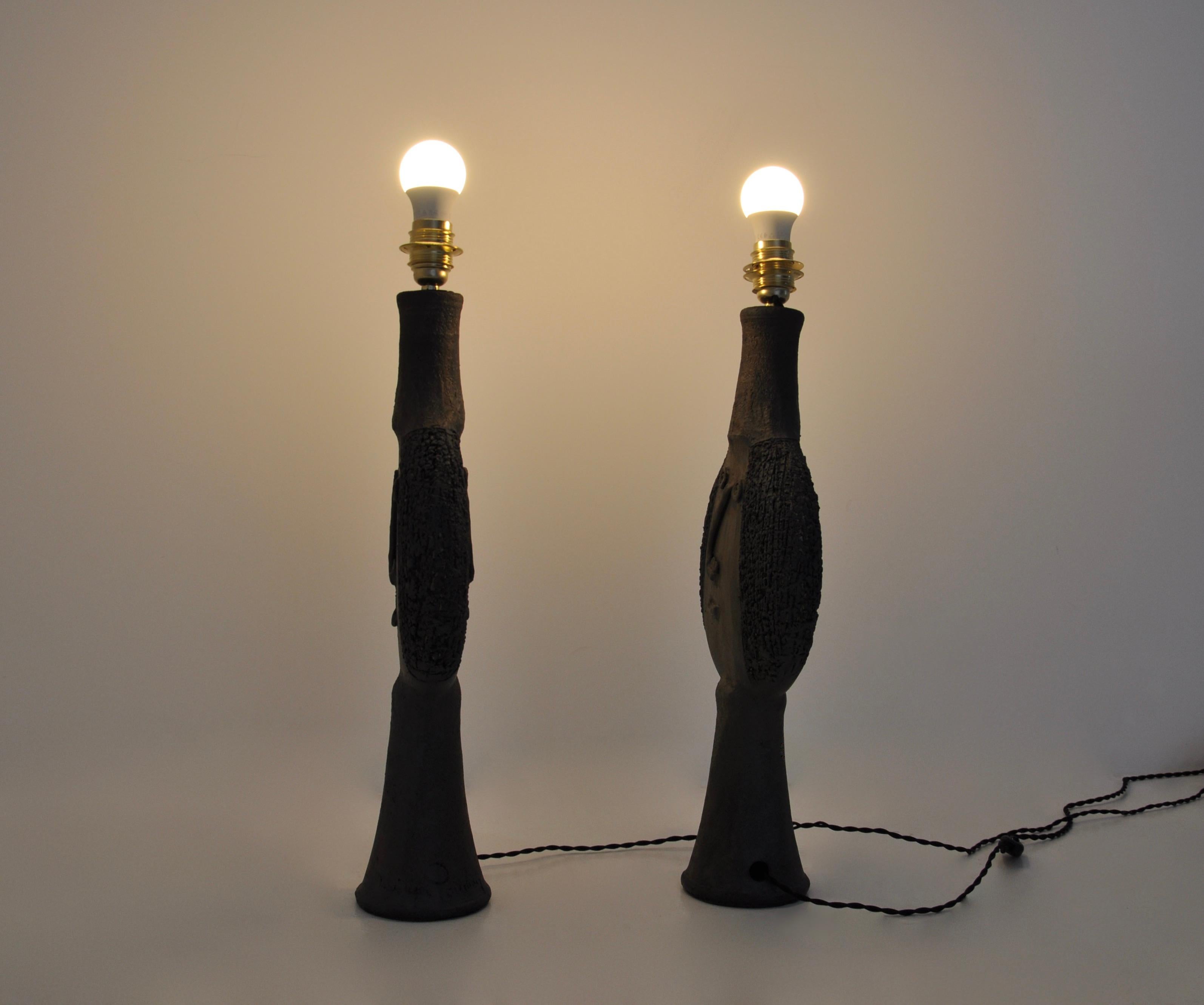 Late 20th Century Table Lamps by Dominique Pouchain, Set of 2 For Sale