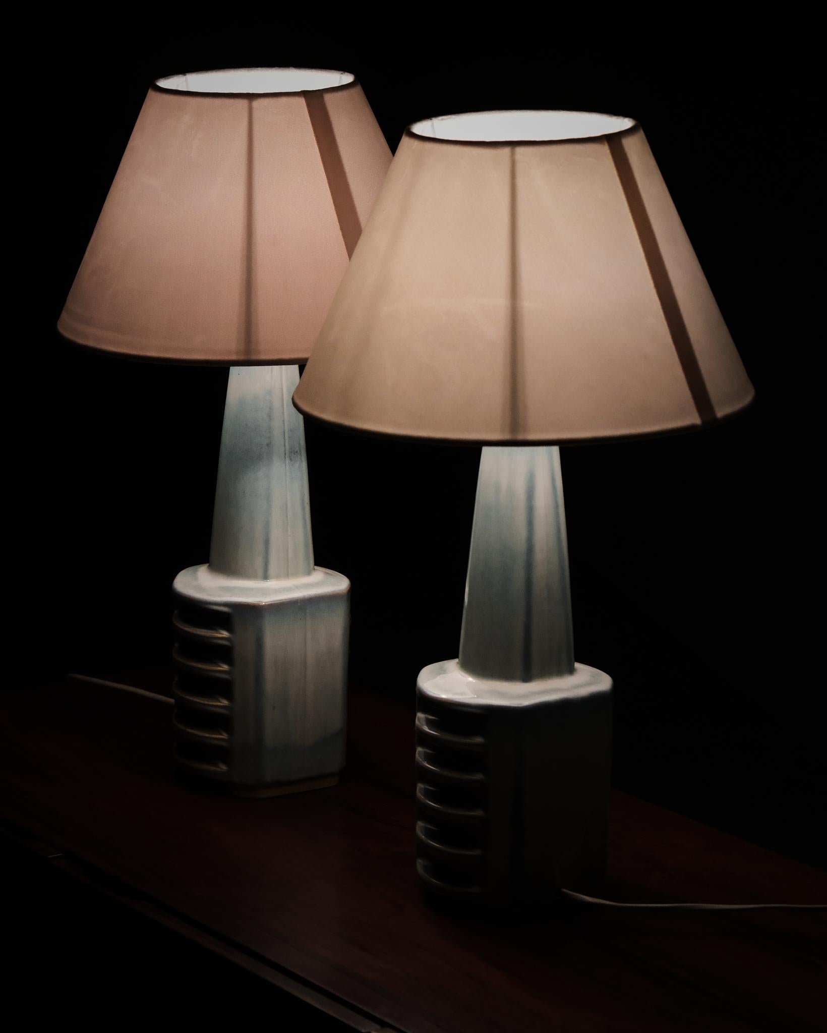 Table lamps by Einar Johansen for Søholm Stentøj, model 1078, Denmark, 1960s Escandinavo moderno en venta
