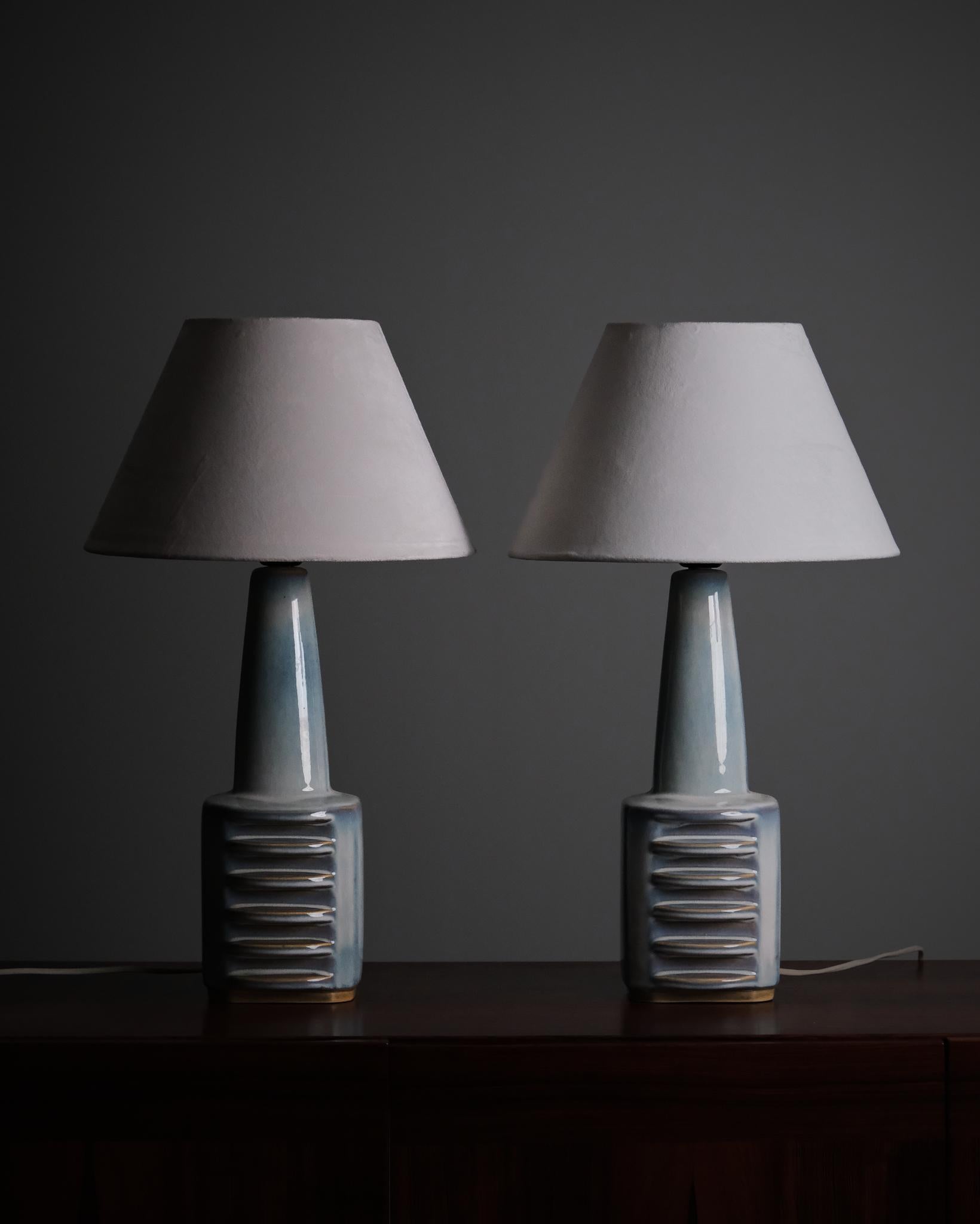 Table lamps by Einar Johansen for Søholm Stentøj, model 1078, Denmark, 1960s Danés en venta