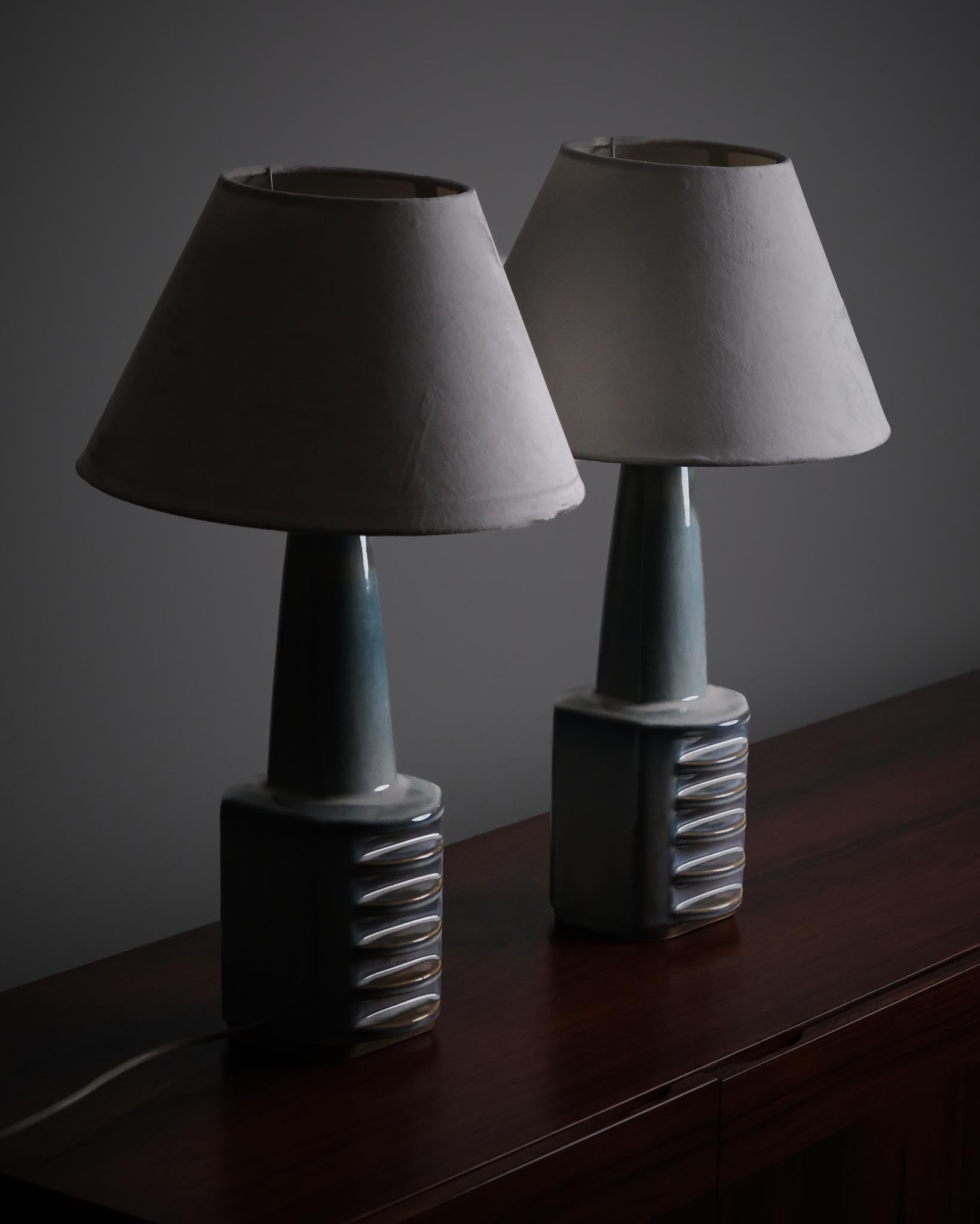 Table lamps by Einar Johansen for Søholm Stentøj, model 1078, Denmark, 1960s en Bueno estado para la venta en Eskilstuna, SE