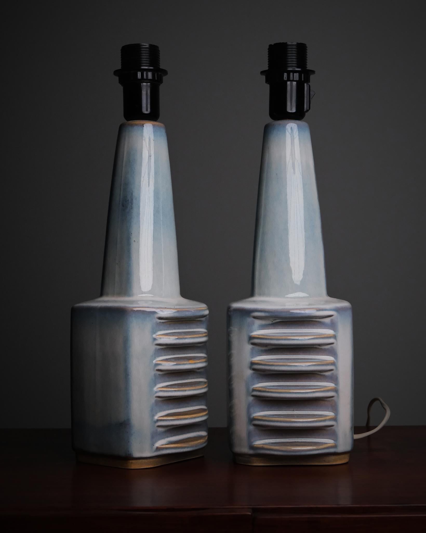 Table lamps by Einar Johansen for Søholm Stentøj, model 1078, Denmark, 1960s en venta 1