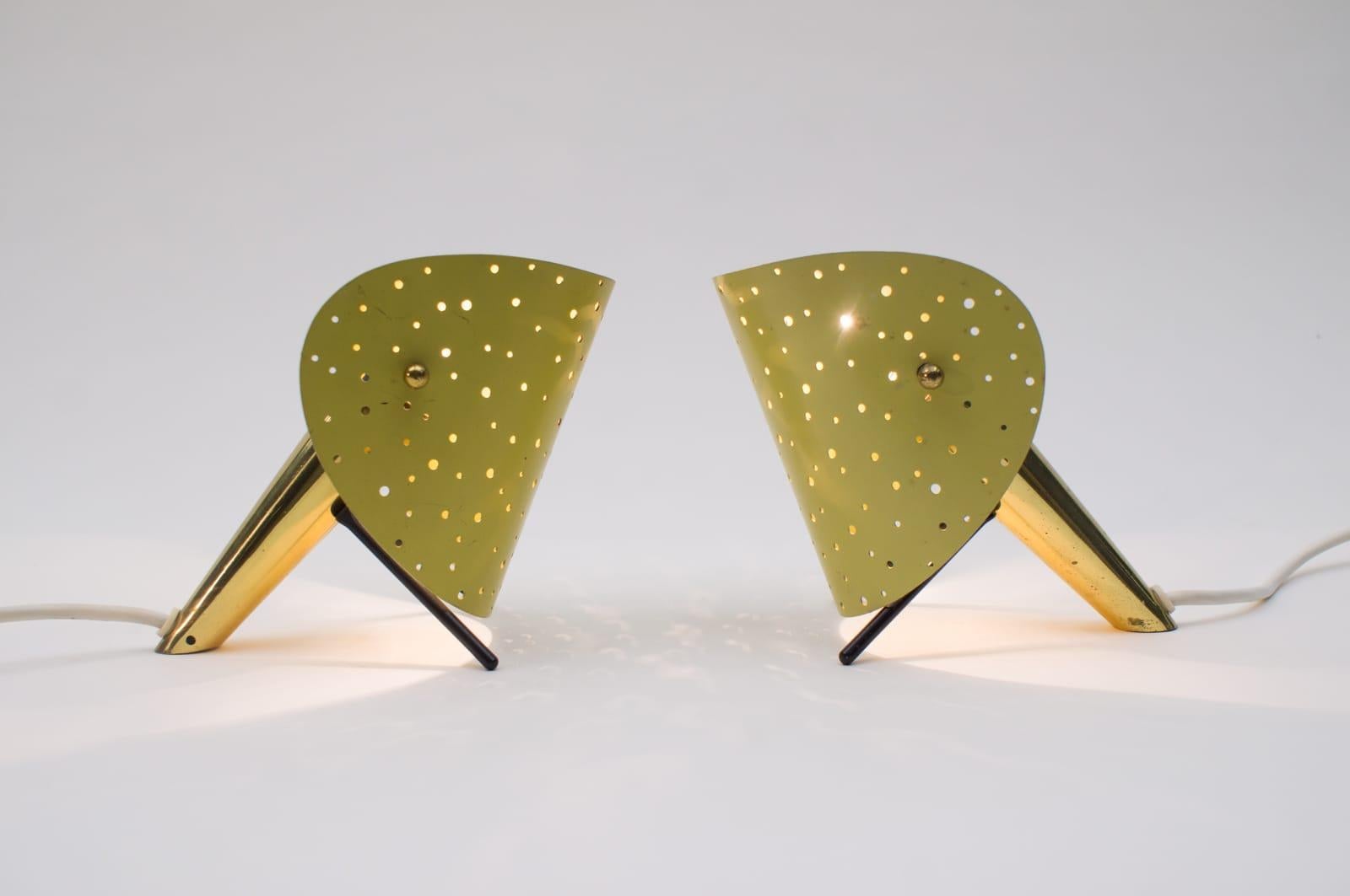 Allemand Lampes de table par Ernst Hillebrand, ensemble de 2, années 1950, Allemagne