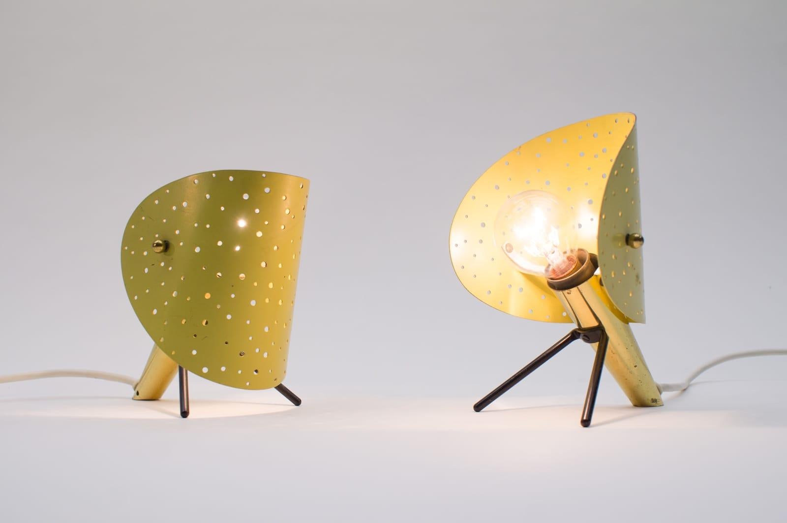 Metal Table Lamps by Ernst Igl for Hillebrand, Set of 2, 1950s, Germany For Sale