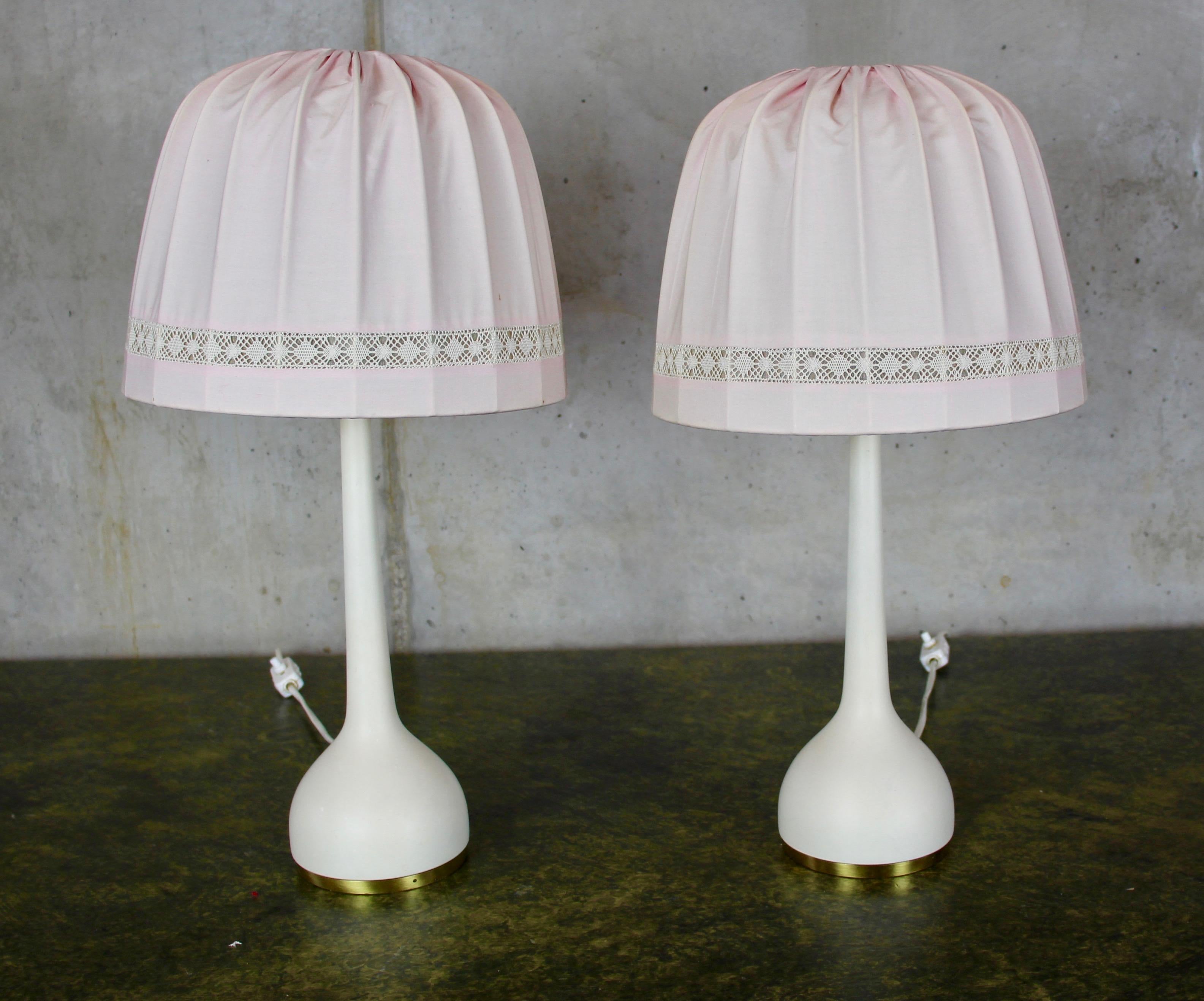 Brass Table Lamps by Hans-Agne Jakobsson AB Markaryd, Sweden, 1960s, Set of Two For Sale
