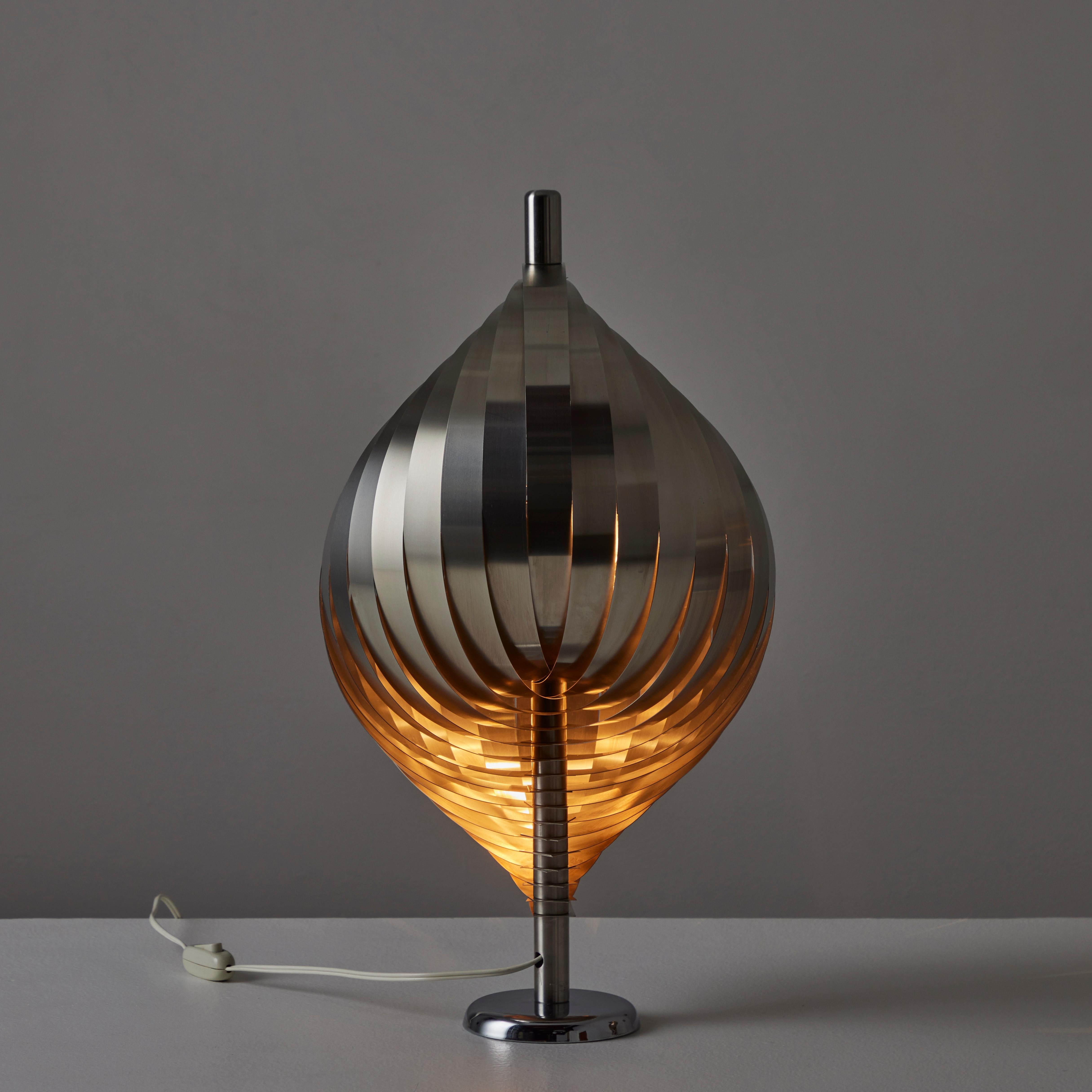 Aluminum Table Lamps by Henri Mathieu For Sale