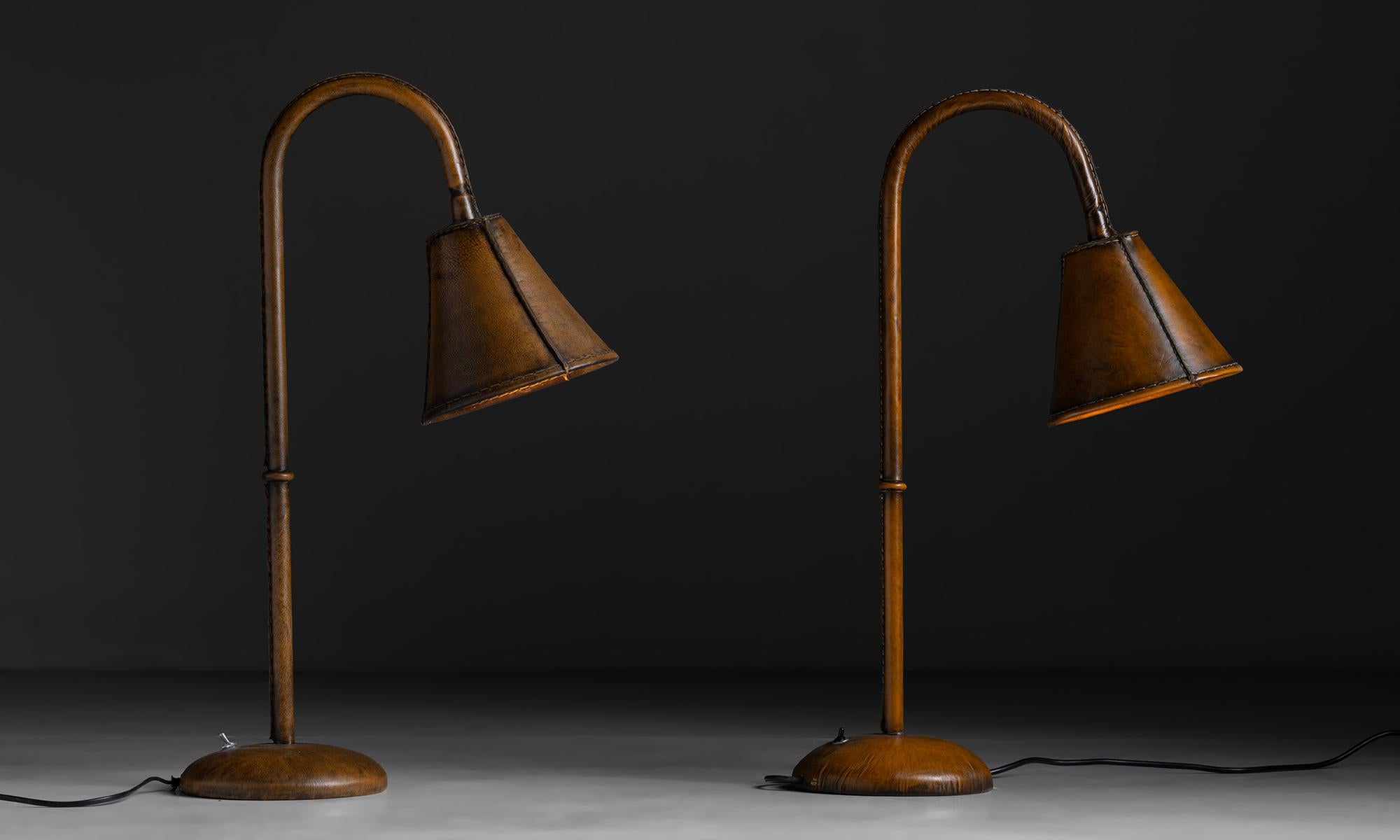Embossed Table Lamps by Valenti, Spain circa 1970
