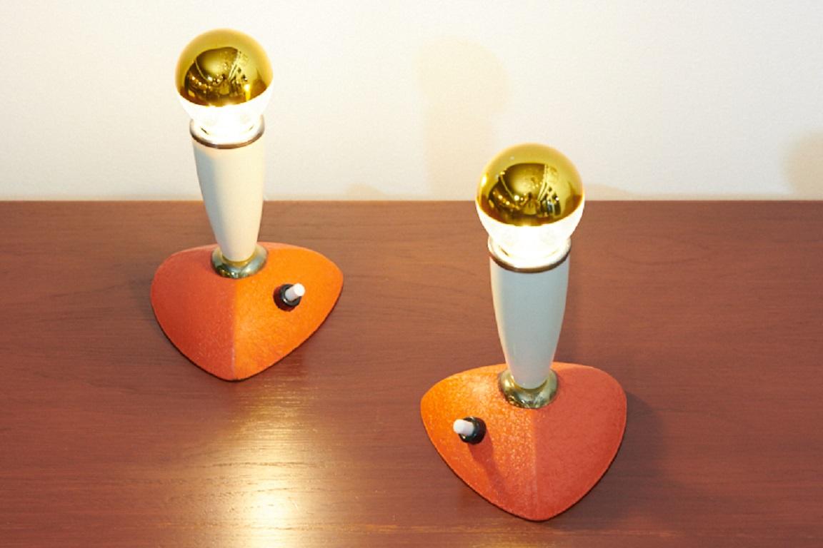Table Lamps / Bedside Lamps Duo Rubo, 1957 In Good Condition For Sale In Zurich, Zurich