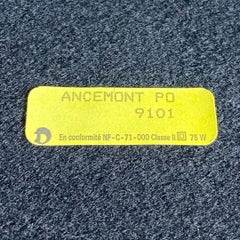 Pair Of Cream & Red Ceramic Ceramic Bedside Table Lamps from Ancemont, 1980s