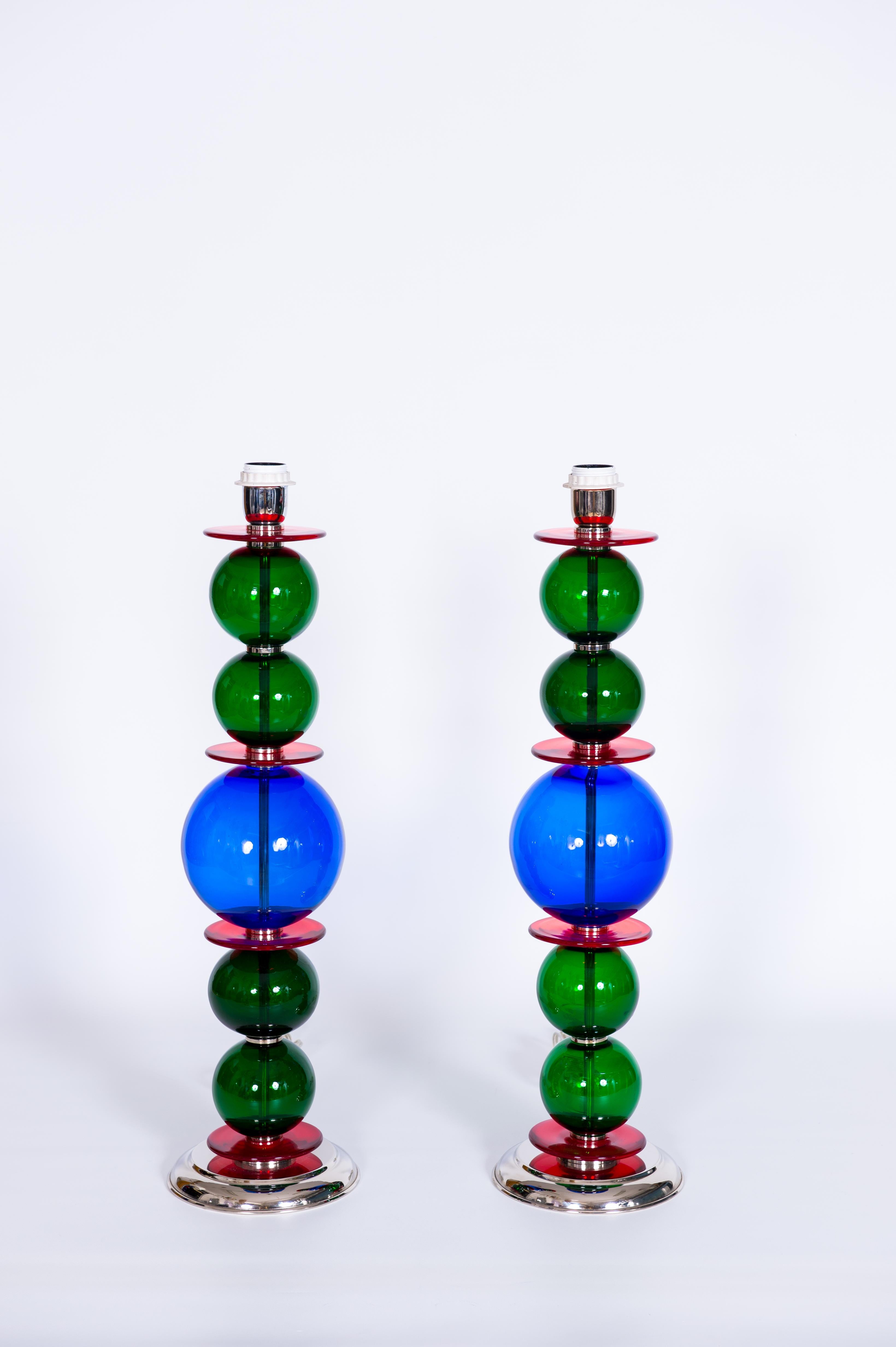 Tischlampen aus Muranoglas von Vintage Murano Gallery aus den 1980er Jahren im Angebot 9