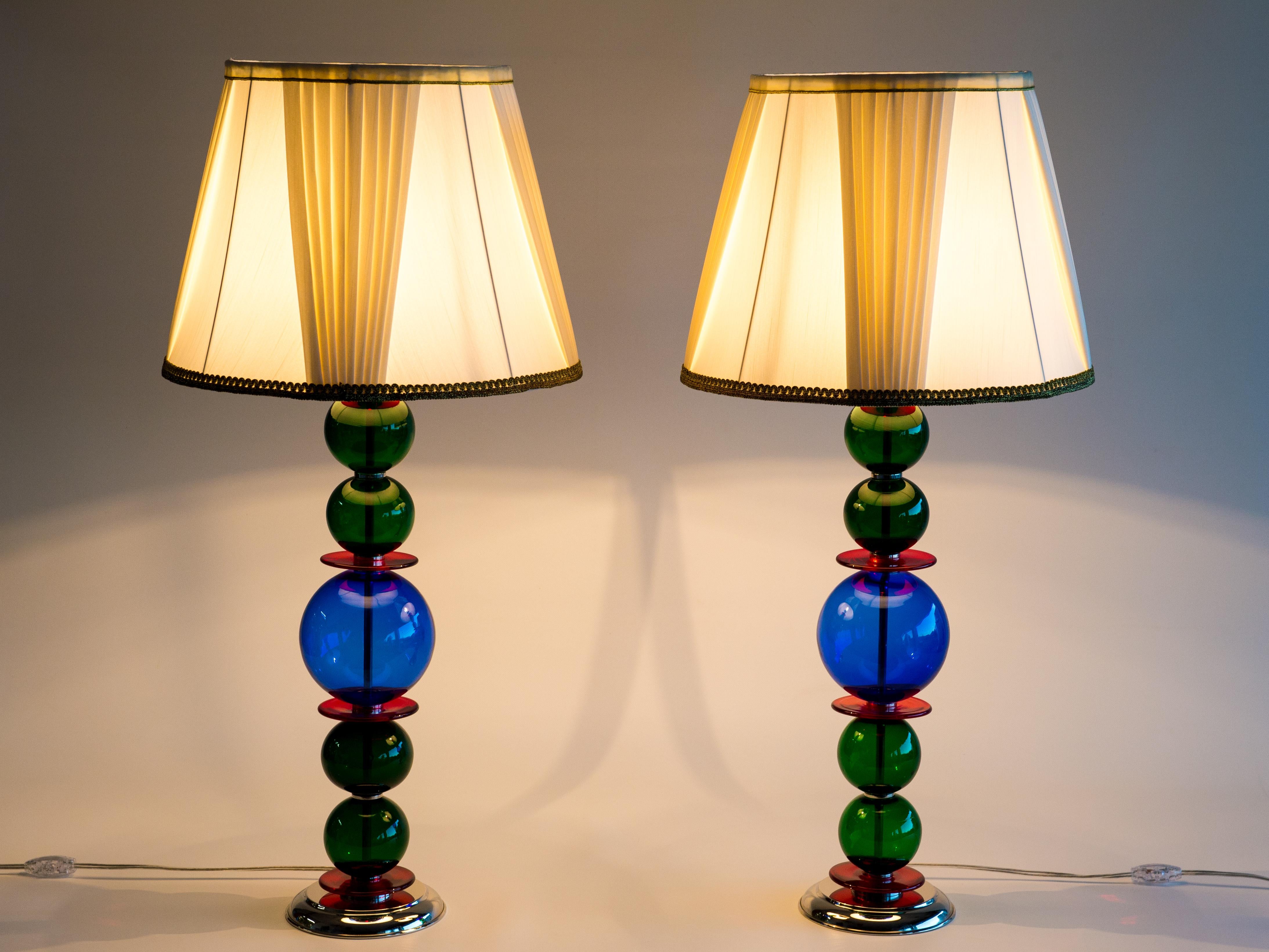 Tischlampen aus Muranoglas von Vintage Murano Gallery aus den 1980er Jahren (Italienisch) im Angebot