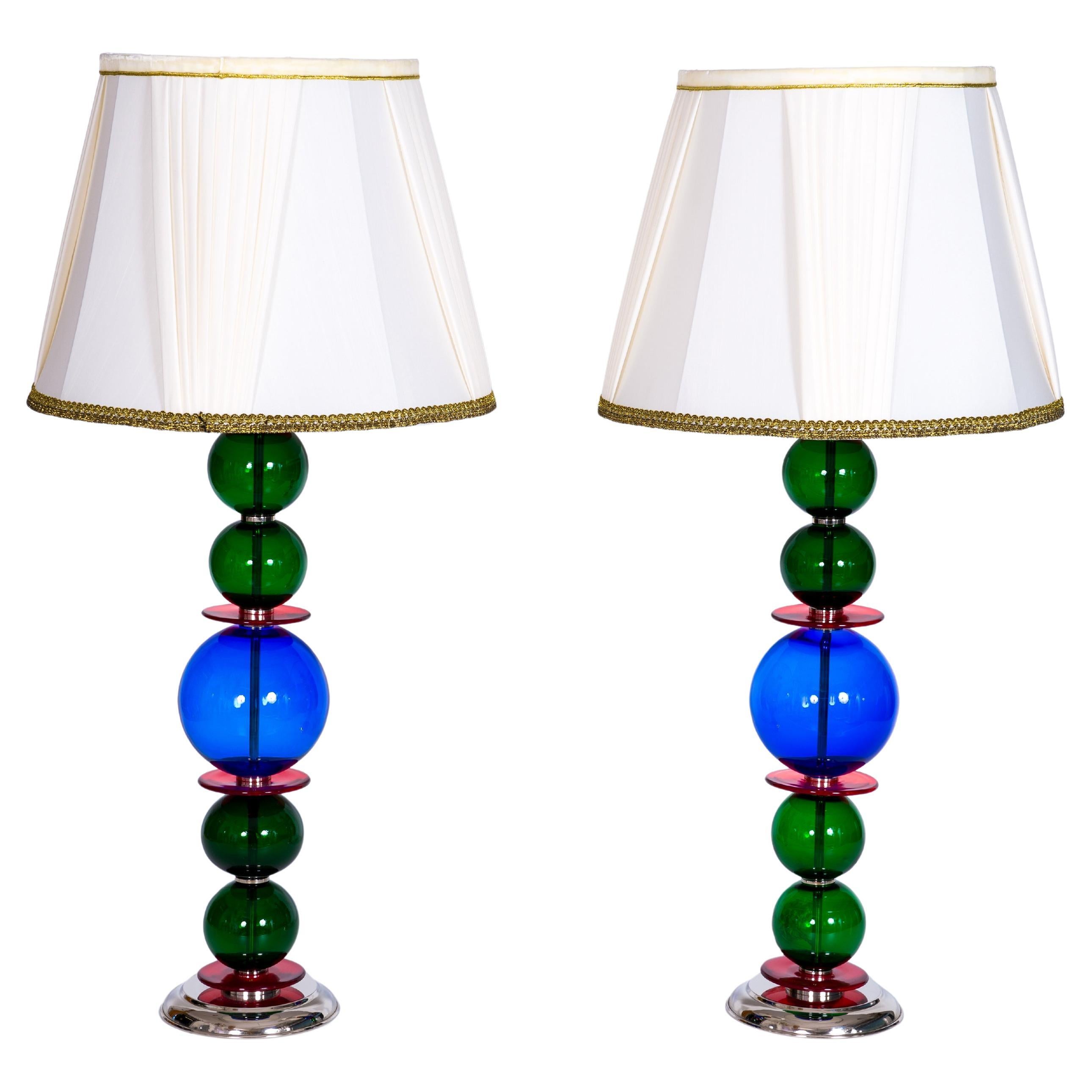 Tischlampen aus Muranoglas von Vintage Murano Gallery aus den 1980er Jahren im Angebot
