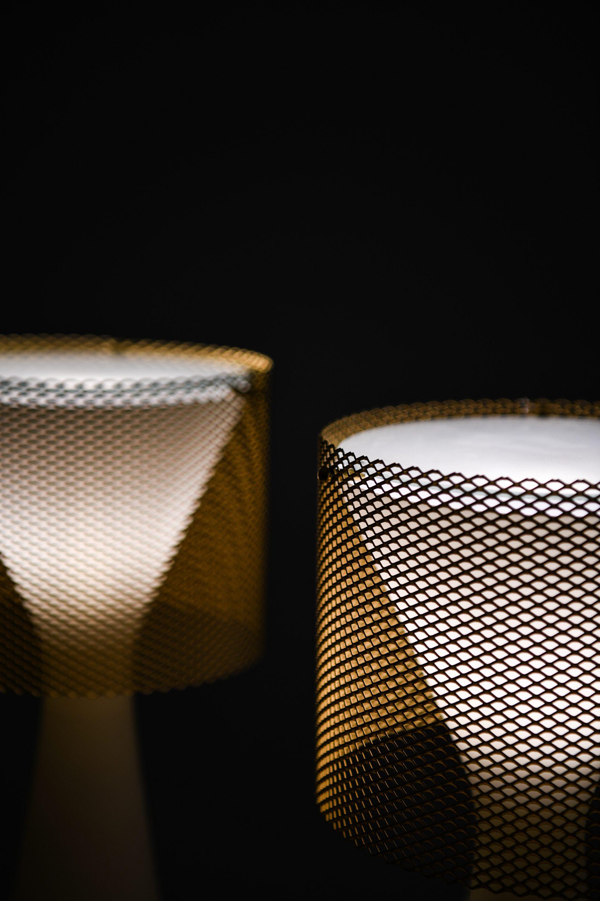 20th Century Table Lamps in Opaline Glass, Brass and Glass by Lisa Johansson-Pape, 1950's For Sale