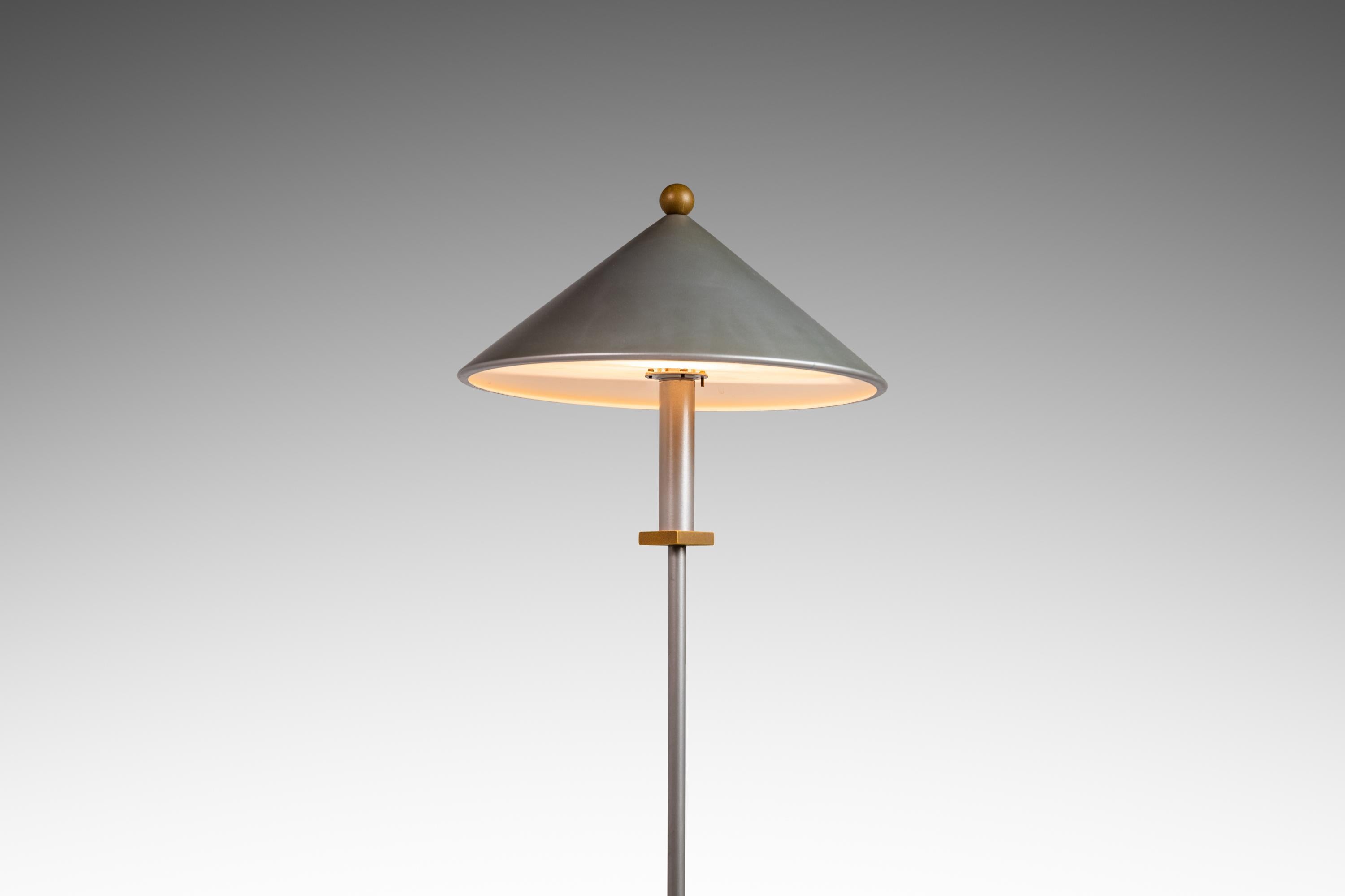 Metal Table Lamps & Matching Floor Lamp by George Kovacs for Sonneman, USA, c. 1990's