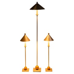 Table Lamps & Matching Floor Lamp by George Kovacs for Sonneman, USA, c. 1990's