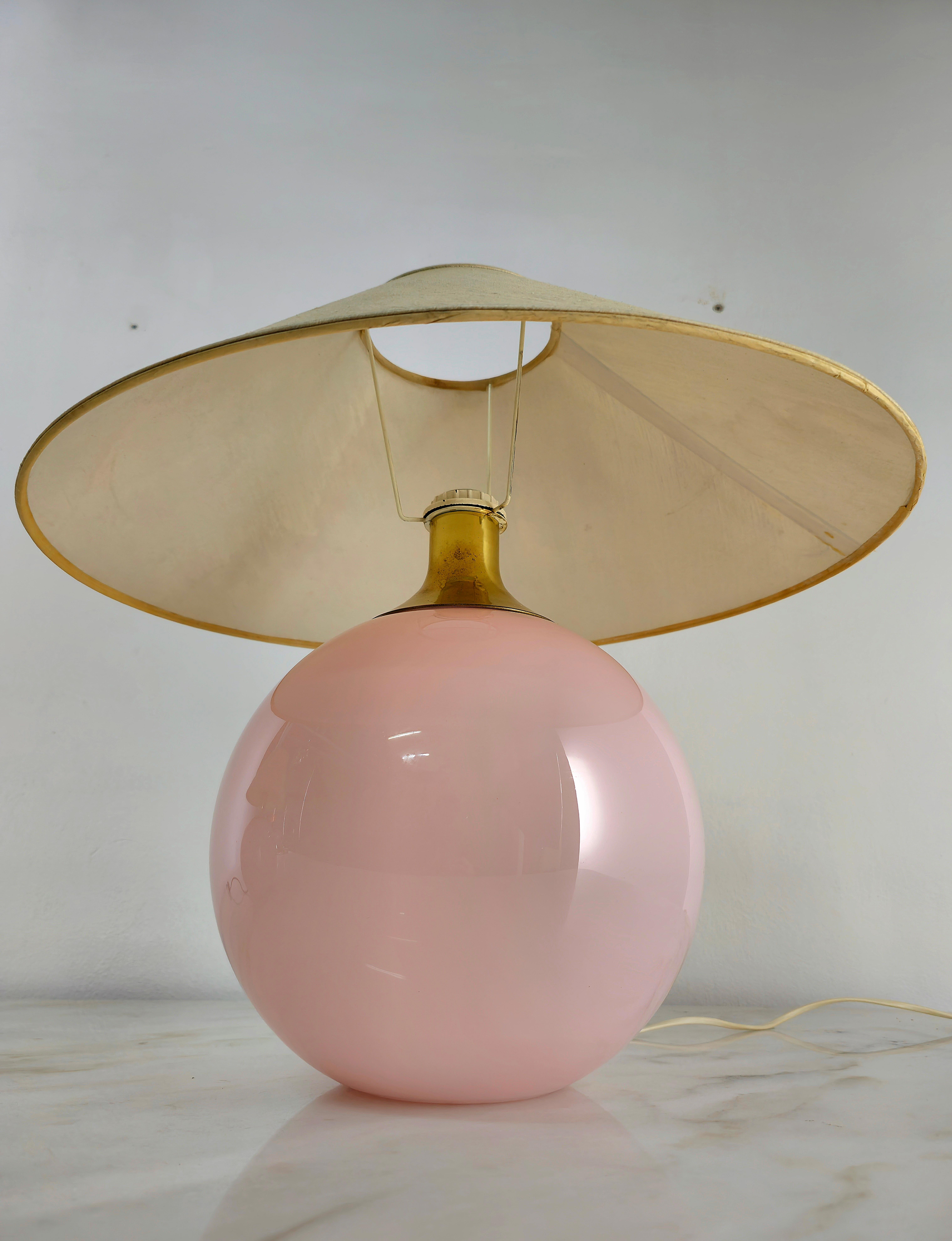 Lampes de table Murano Glass Fabric VeArt Midcentury Italian Design 1980 Set of 2 en vente 4