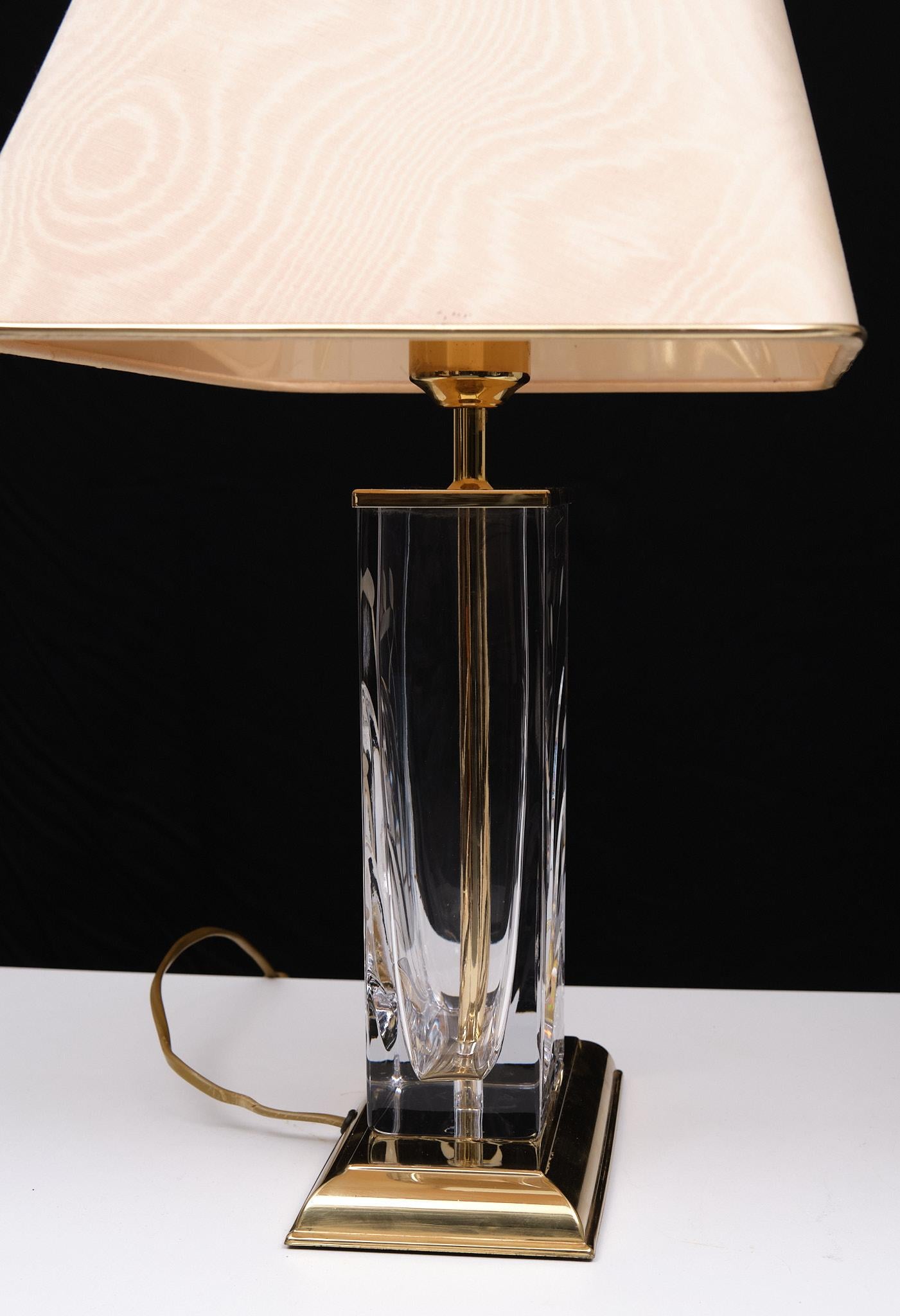 Verre taillé Lampes de table Nachtmann Leuchten Hollywood Regency  Allemagne des années 1970  en vente