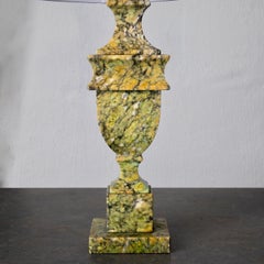 Table Lamps Pair Green Stone Sweden