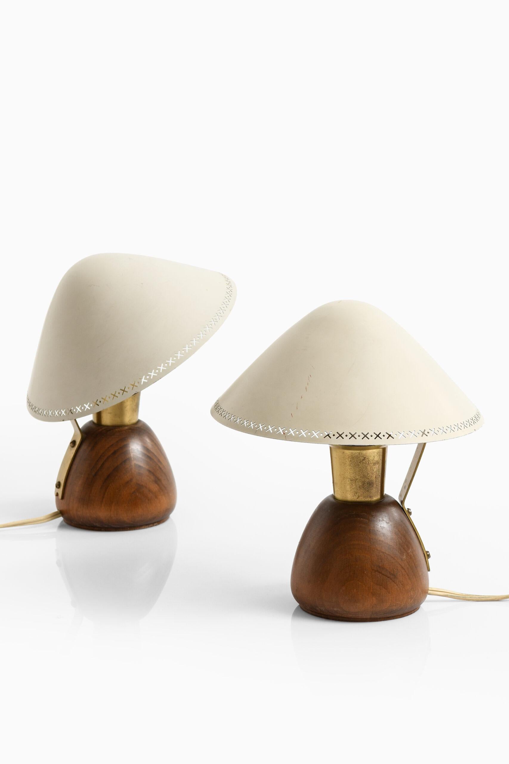 Metal Table Lamps Produced by ASEA in Sweden