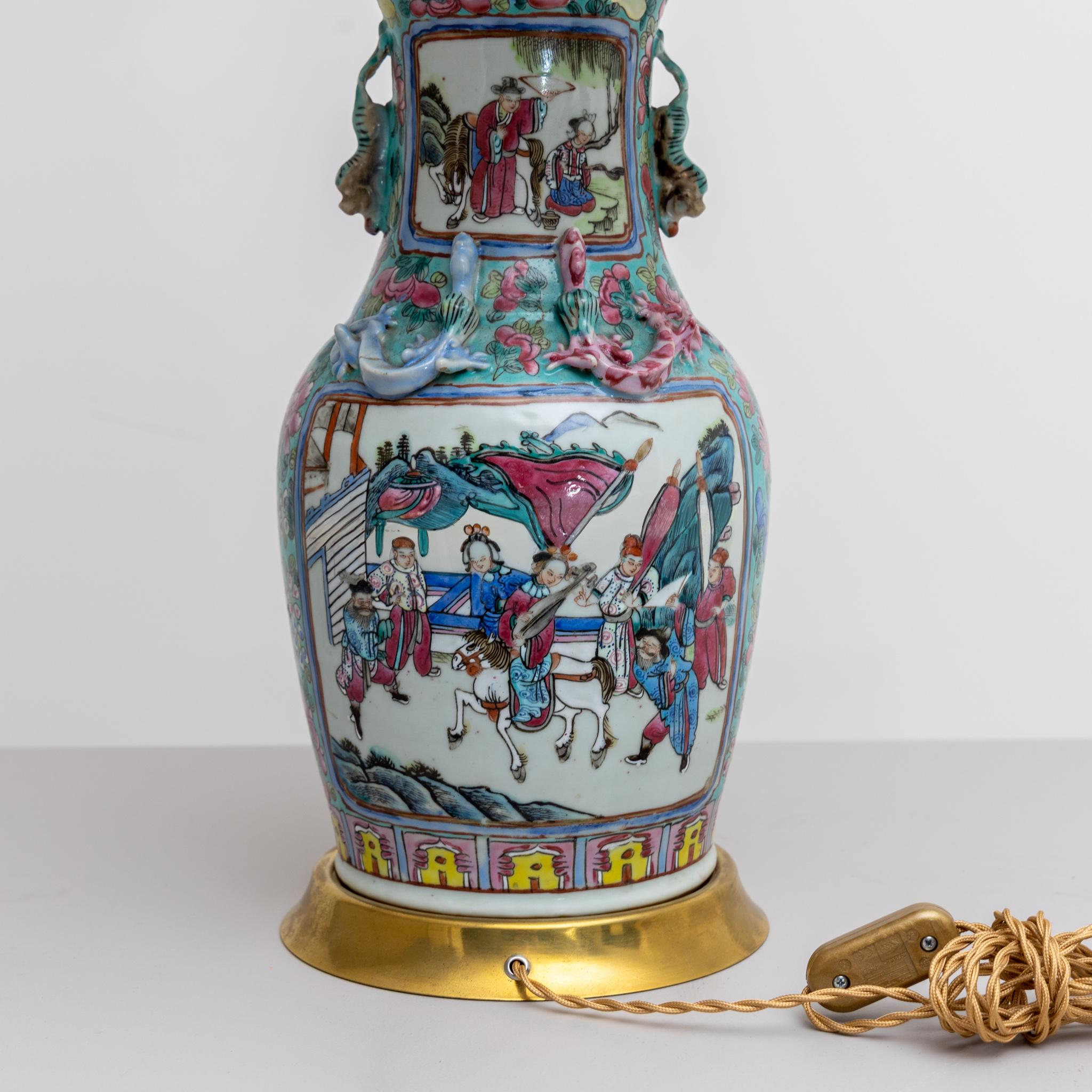 Table Lamps with Porcelain Base, China Early 19th Century For Sale 8