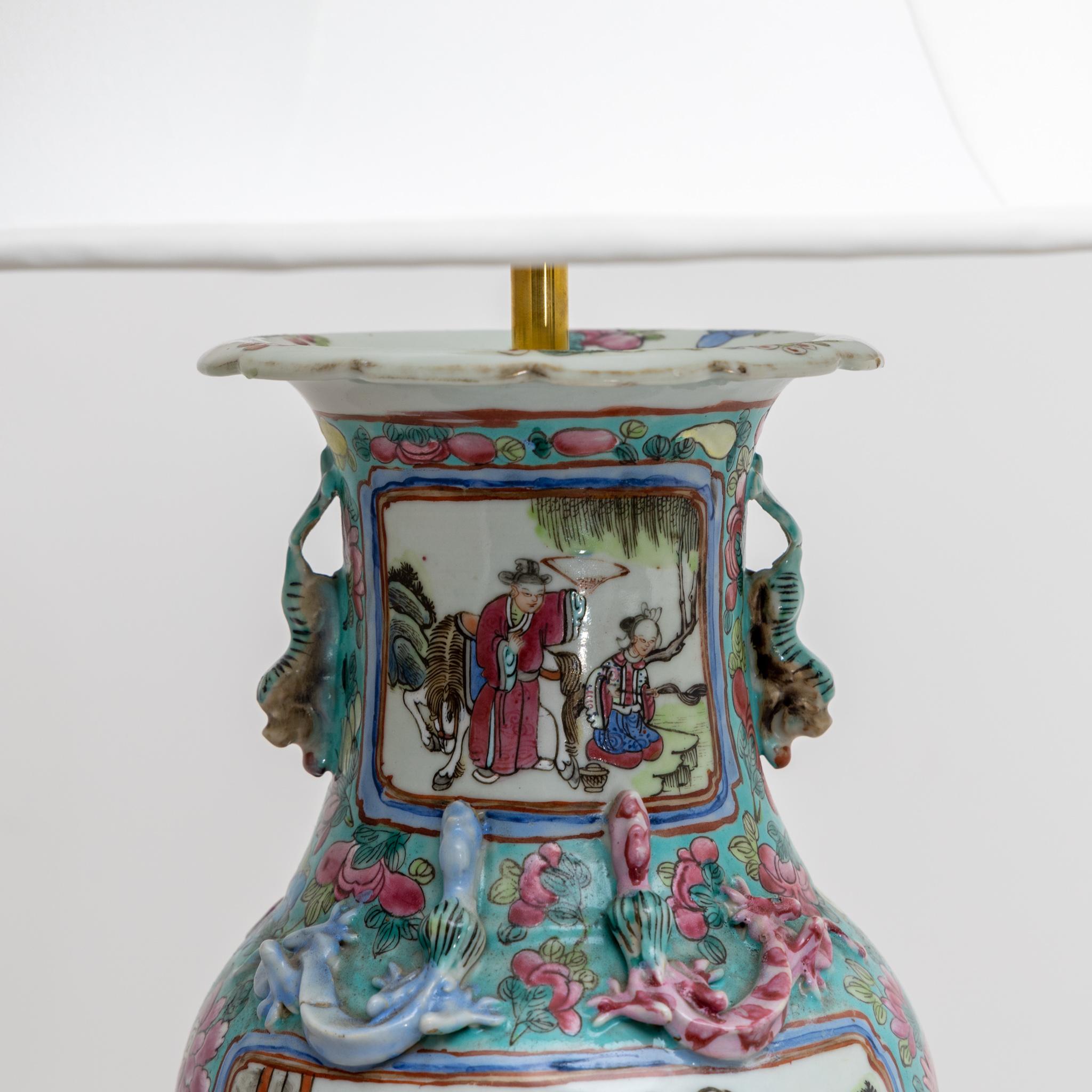 Table Lamps with Porcelain Base, China Early 19th Century For Sale 9