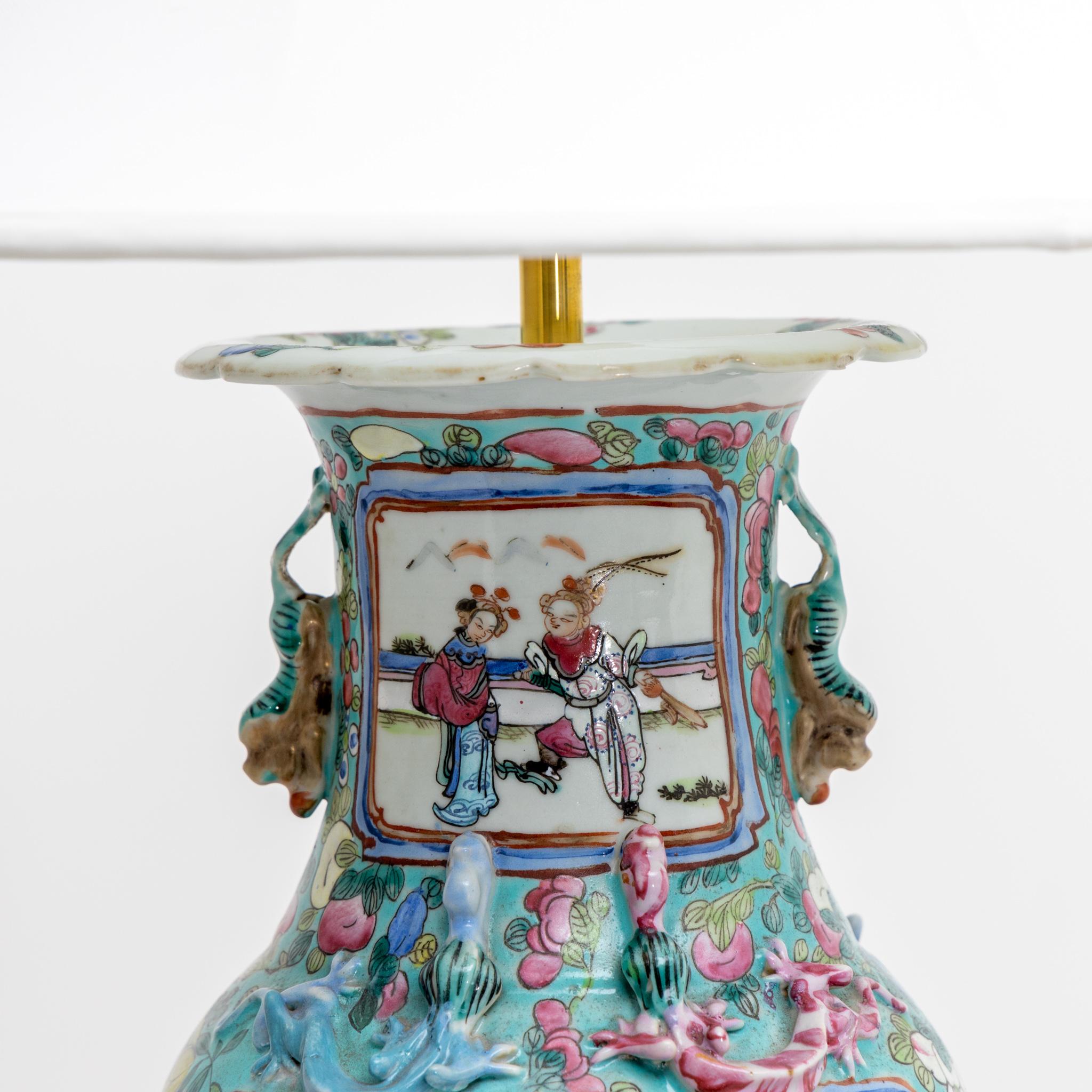 Table Lamps with Porcelain Base, China Early 19th Century For Sale 2