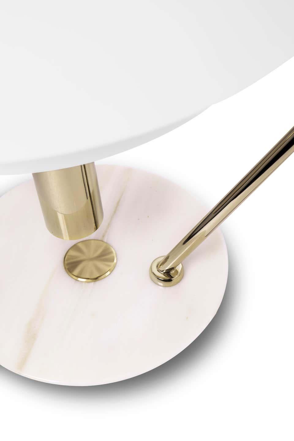 Table light in brass
Handmade in brass, with an aluminum shade and a marble base
Measures: Height 19.69 in. (50 cm)
Width 19.3 in. (49 cm)
Depth 16.15 in. (41 cm)
Estimated production time:6-7 weeks.
 