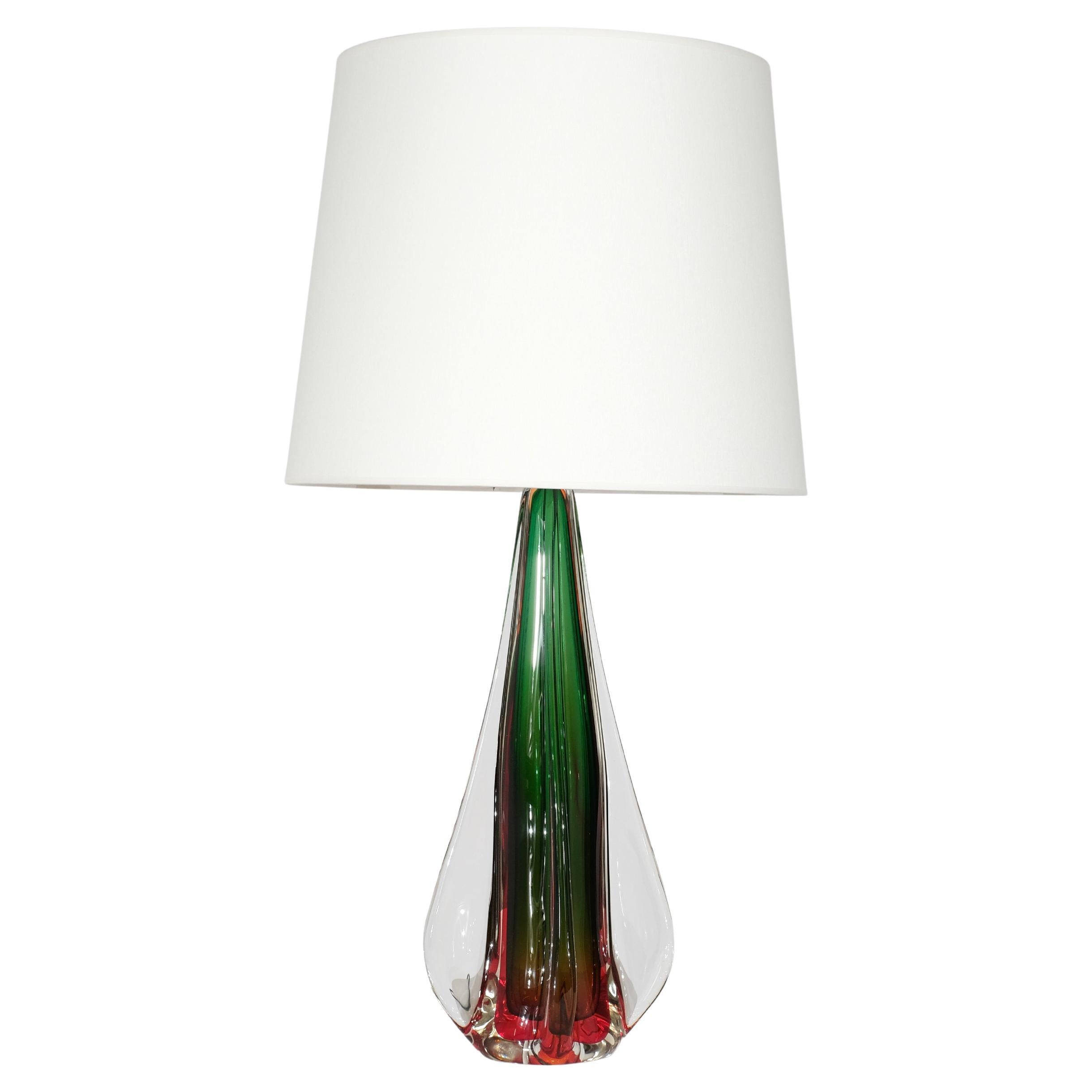 Tischleuchte aus Murano, zugeschrieben Flavio Poli für Seguso, Italien 1960er Jahre. im Angebot