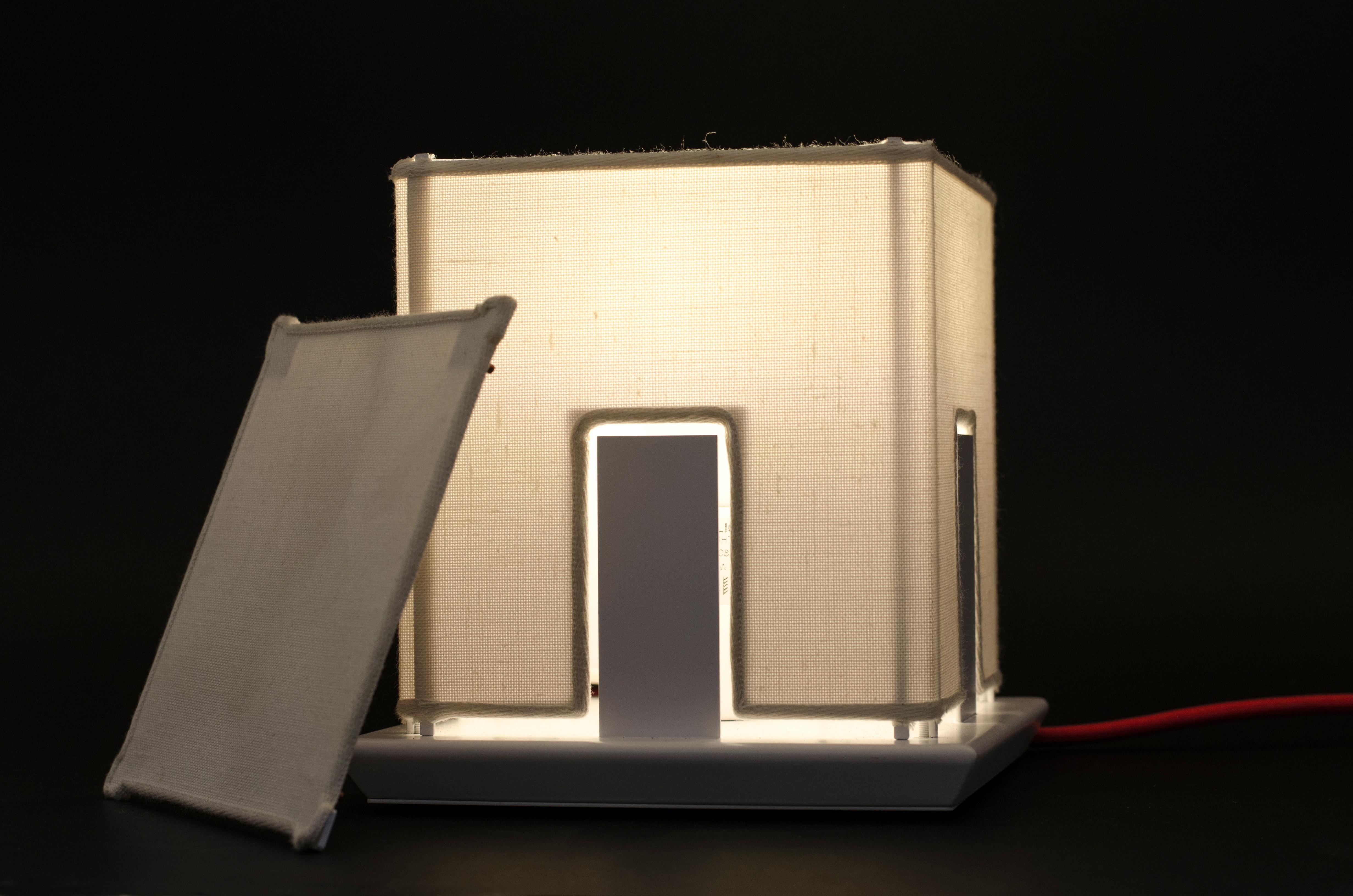 Table Light LightHouse Artwork by Massimo Uberti Limited Edition White Metal In Excellent Condition For Sale In Milan, IT