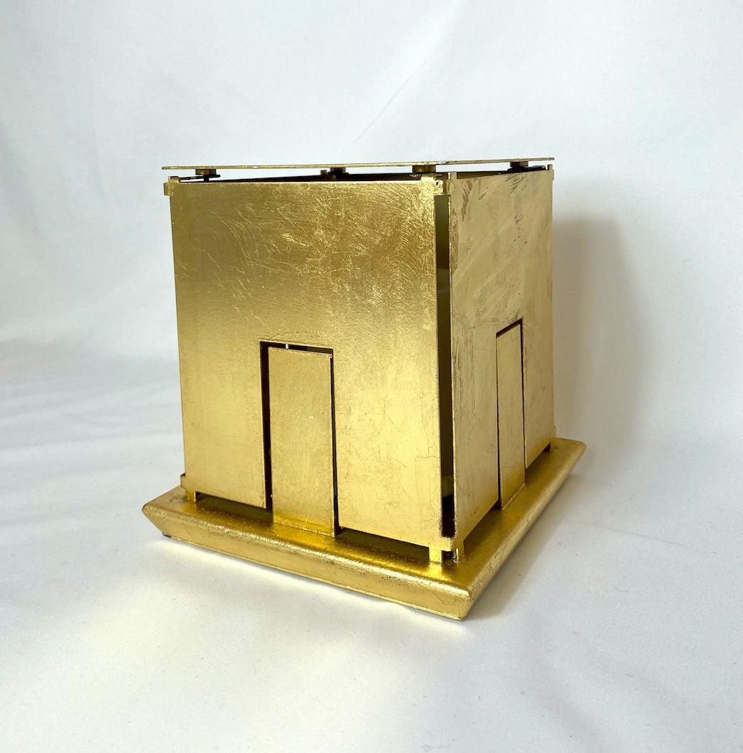 Modern Table Light LightHouse Candle Gold Leaf, Massimo Uberti Italy Limited Edition For Sale
