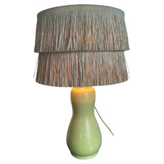 Vintage Table Light of Ernestine of Salerno, Majolica Ceramic in Primrose Yellow