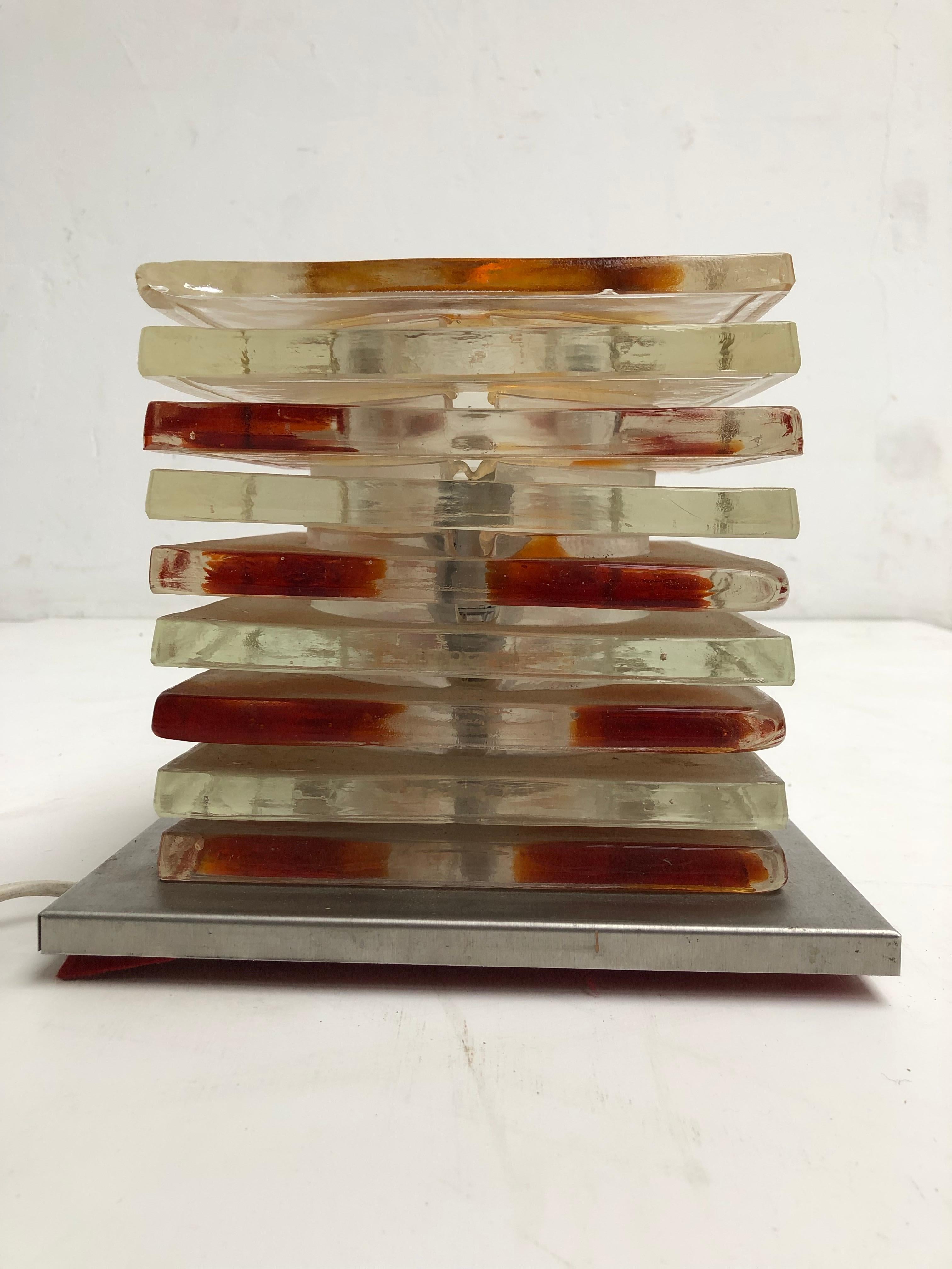 Mid-Century Modern Sculpture lumineuse d'Albano Poli pour Poliarte, Italie, 1970