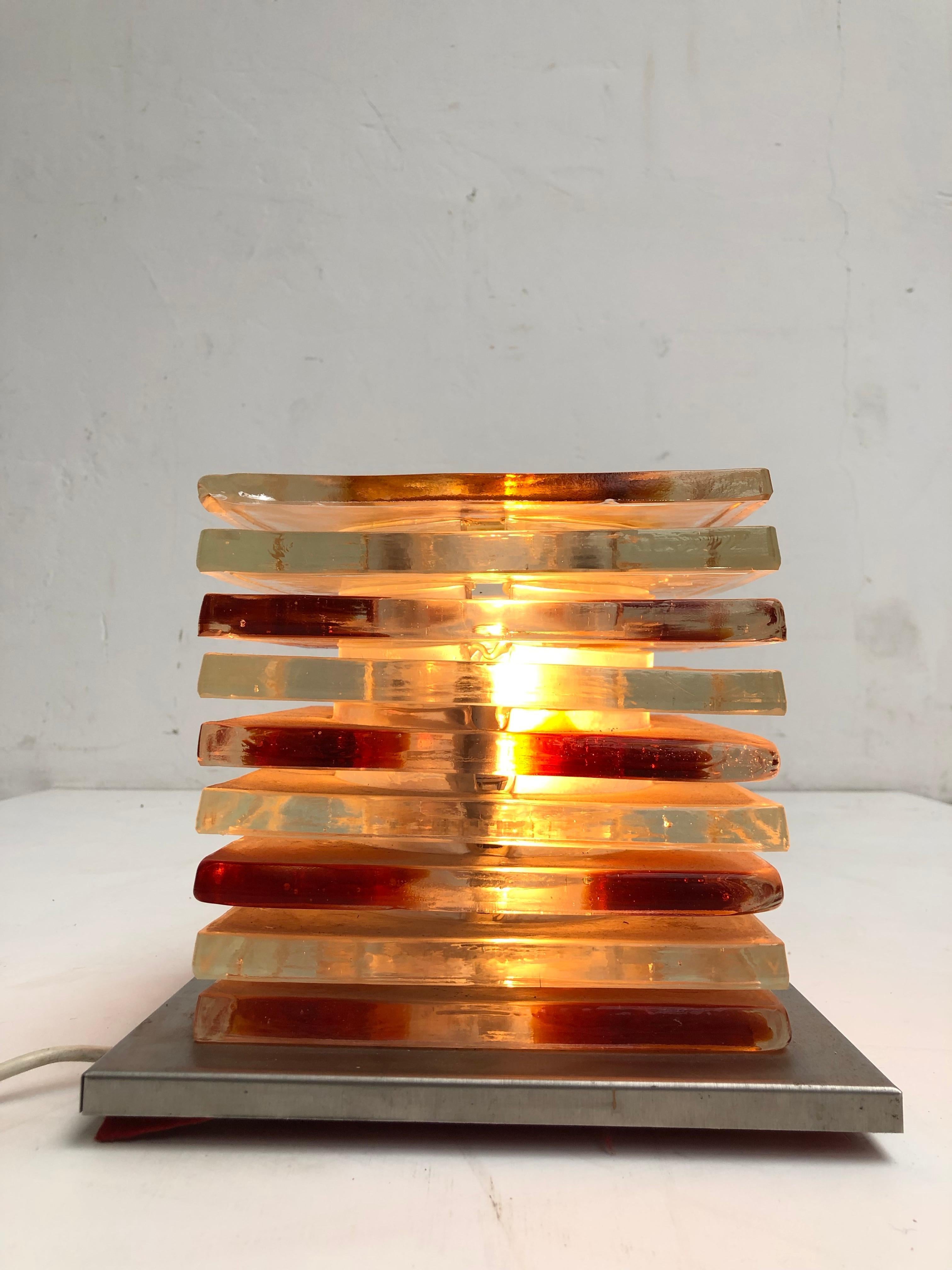 italien Sculpture lumineuse d'Albano Poli pour Poliarte, Italie, 1970