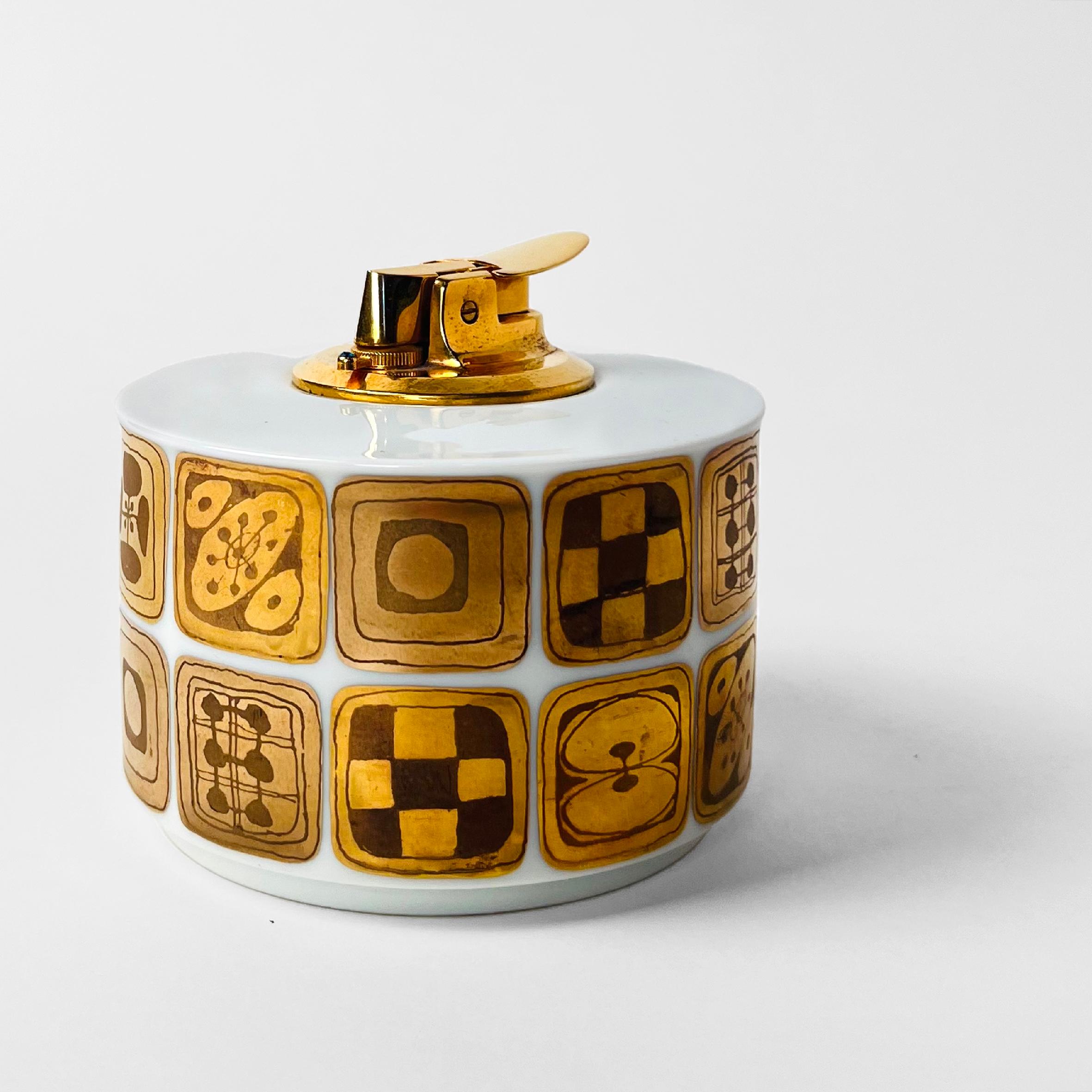 Porcelain Table Lighter Designed by Bjørn Wiinblad for Rosenthal. Germany, 1961