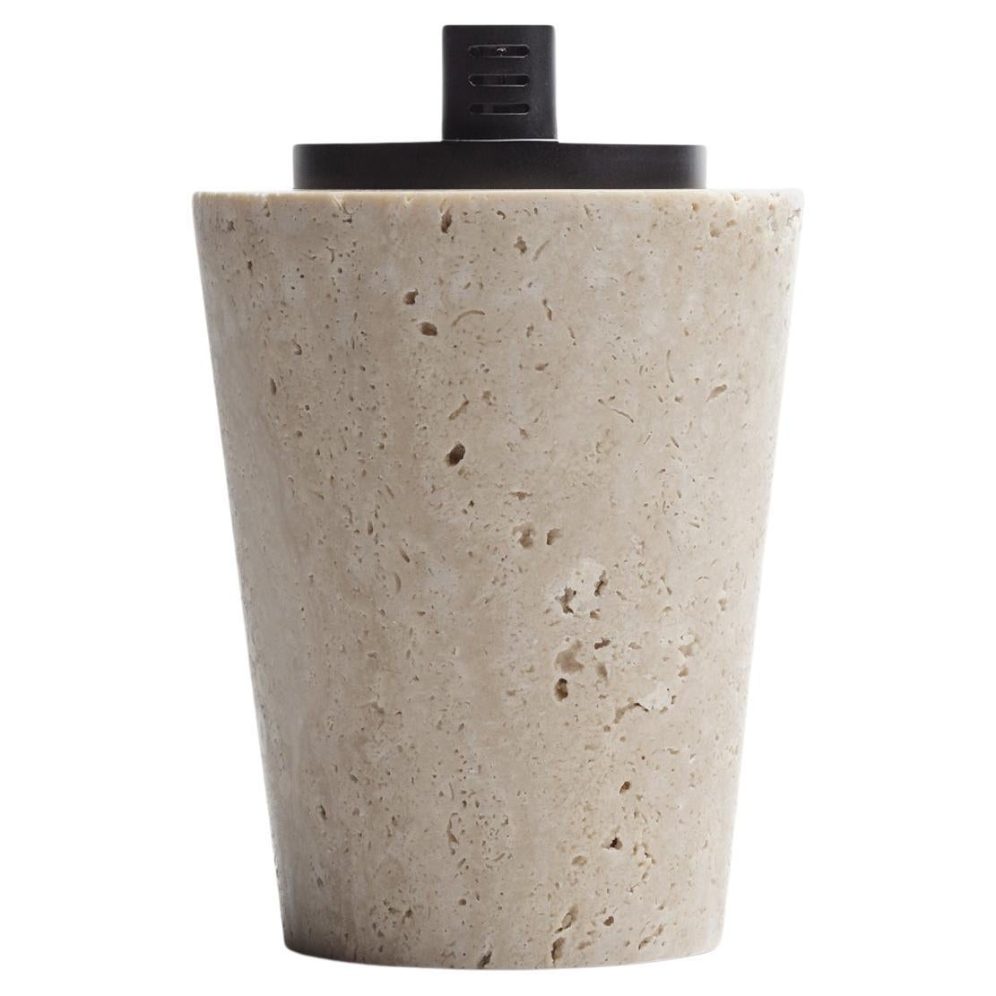 Table Lighter in Classic Roman Travertine